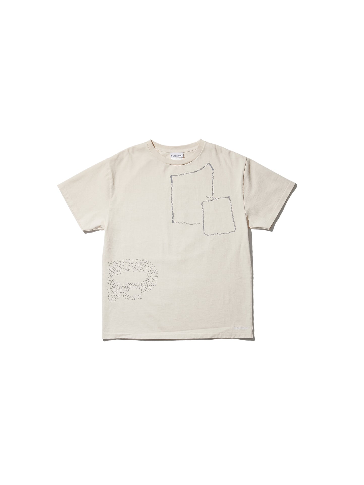 CREW NECK TEE 11oz C.JERSEY / SASHIKO