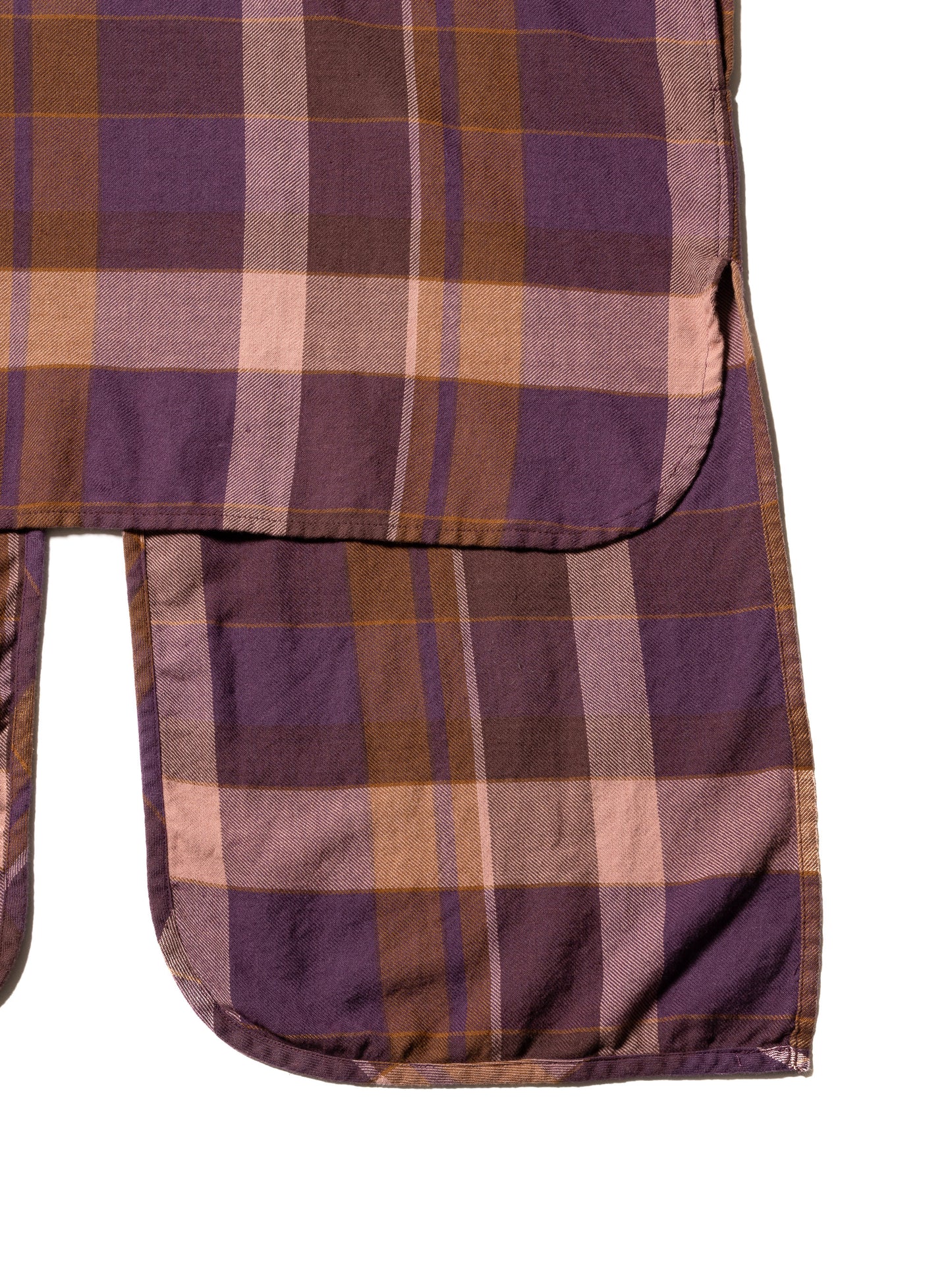 CRAFTED LONG PULLOVER / INIDIA COTTON FLANNEL MADRAS