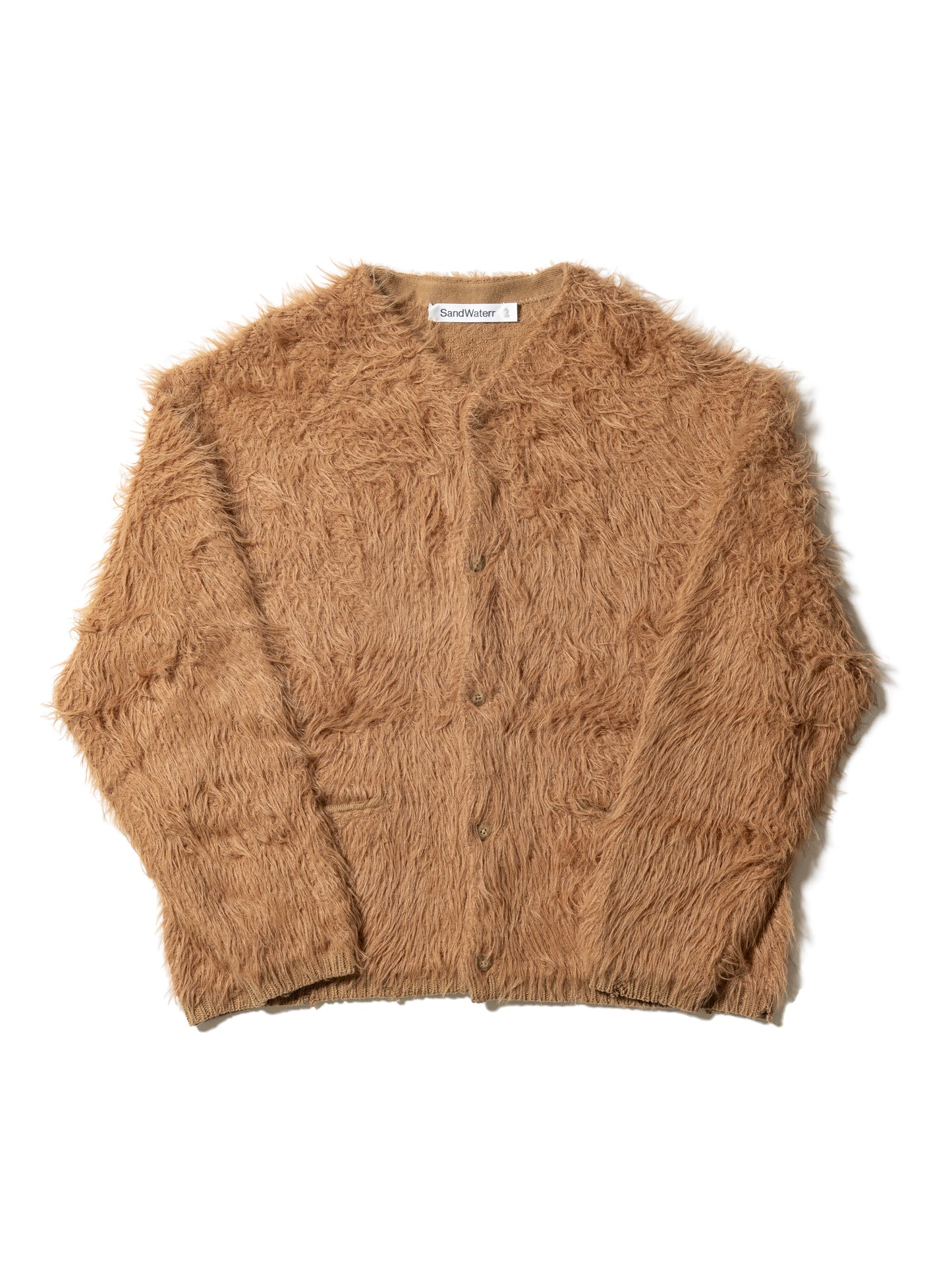 ORGANIZED CARDIGAN /COTTON MIX FEATHER YARN