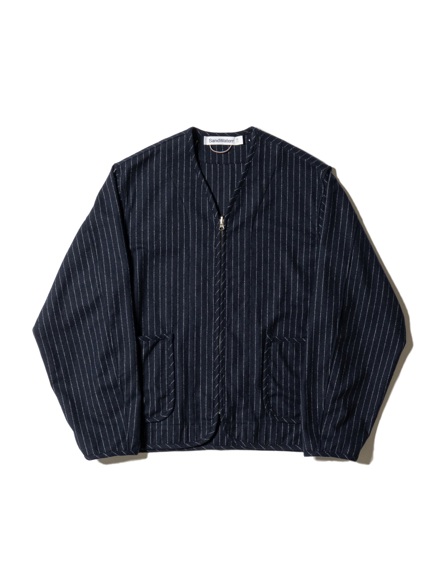 CRAFTED LINING SHIRT / WOOL MIX STRIPE TWILL