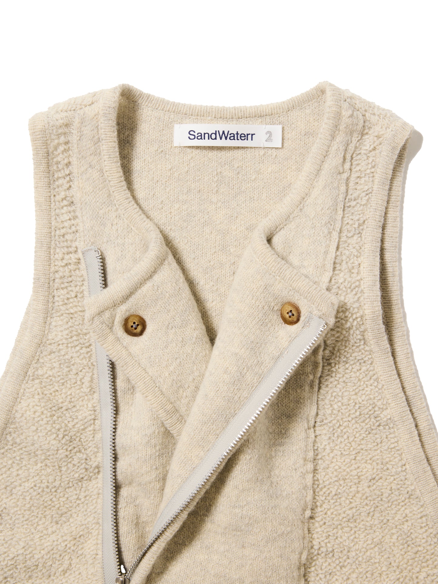 【BLACK FRIDAY 40%OFF】RESEARCHED KNIT VEST / LAMBS WOOL YARN