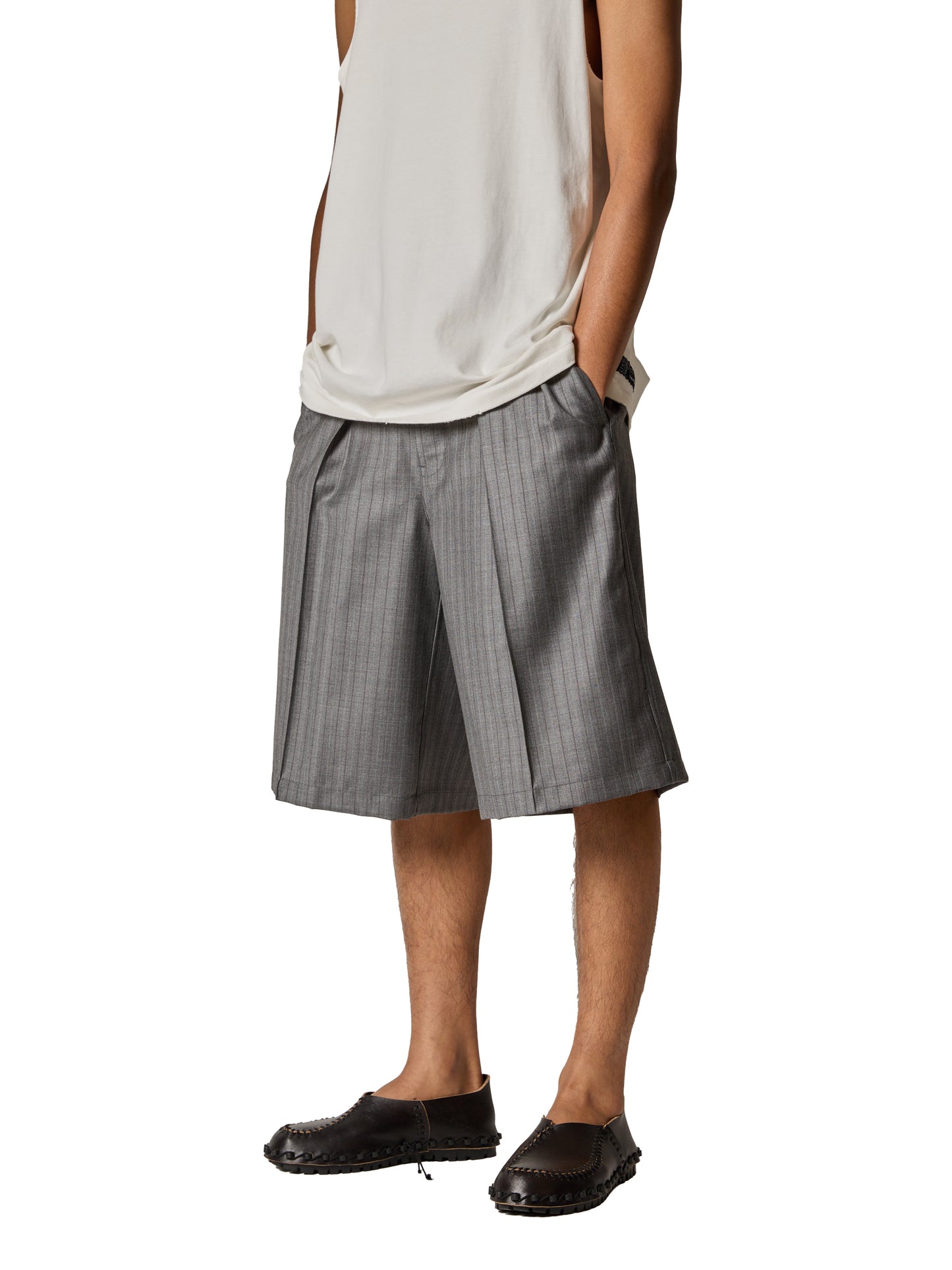 RESEARCHED 3/4 SLACKS / SUMMER WOOL SATIN