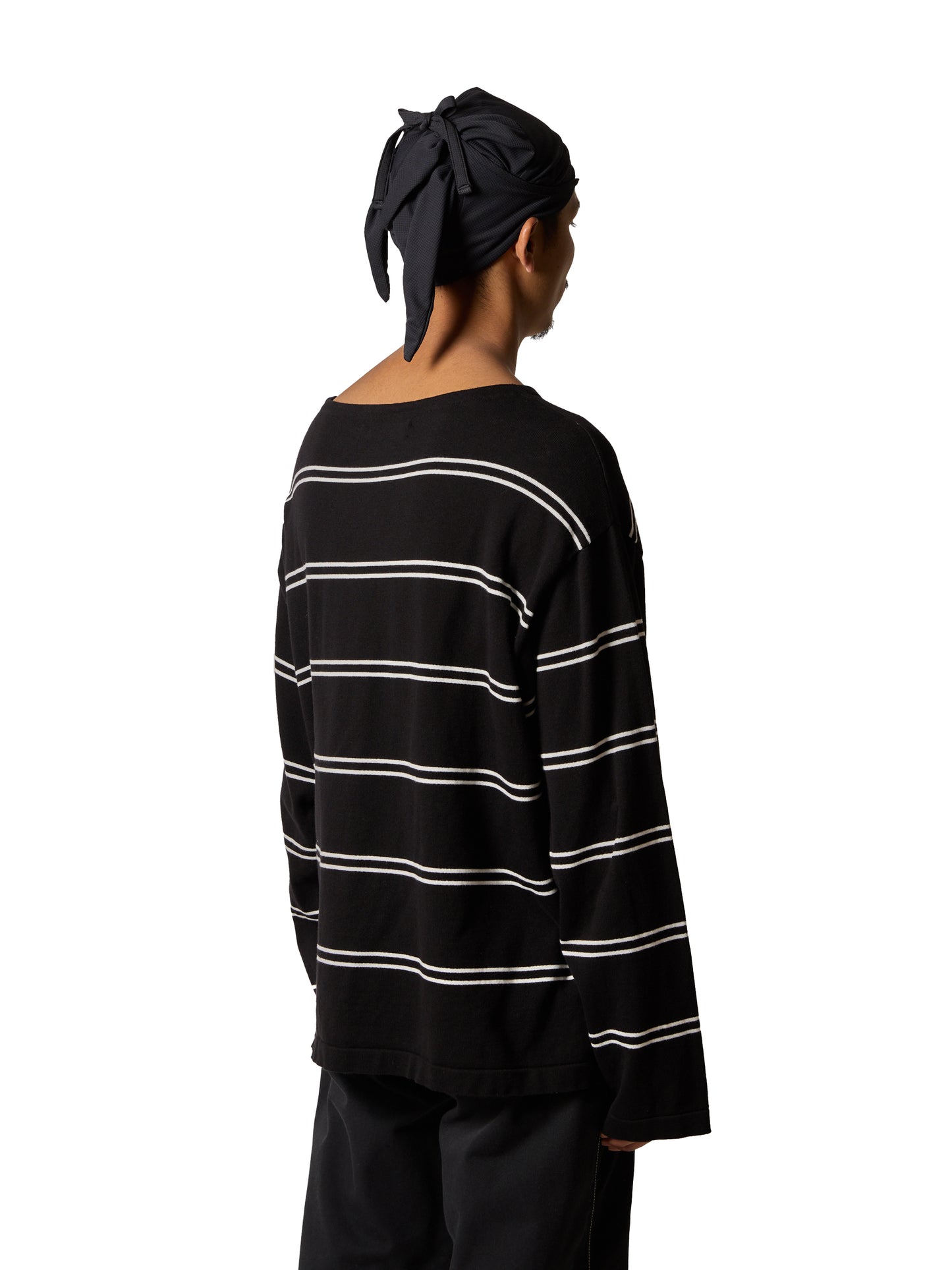 ORGANIZED BORDER SWEATER /COTTON YARN