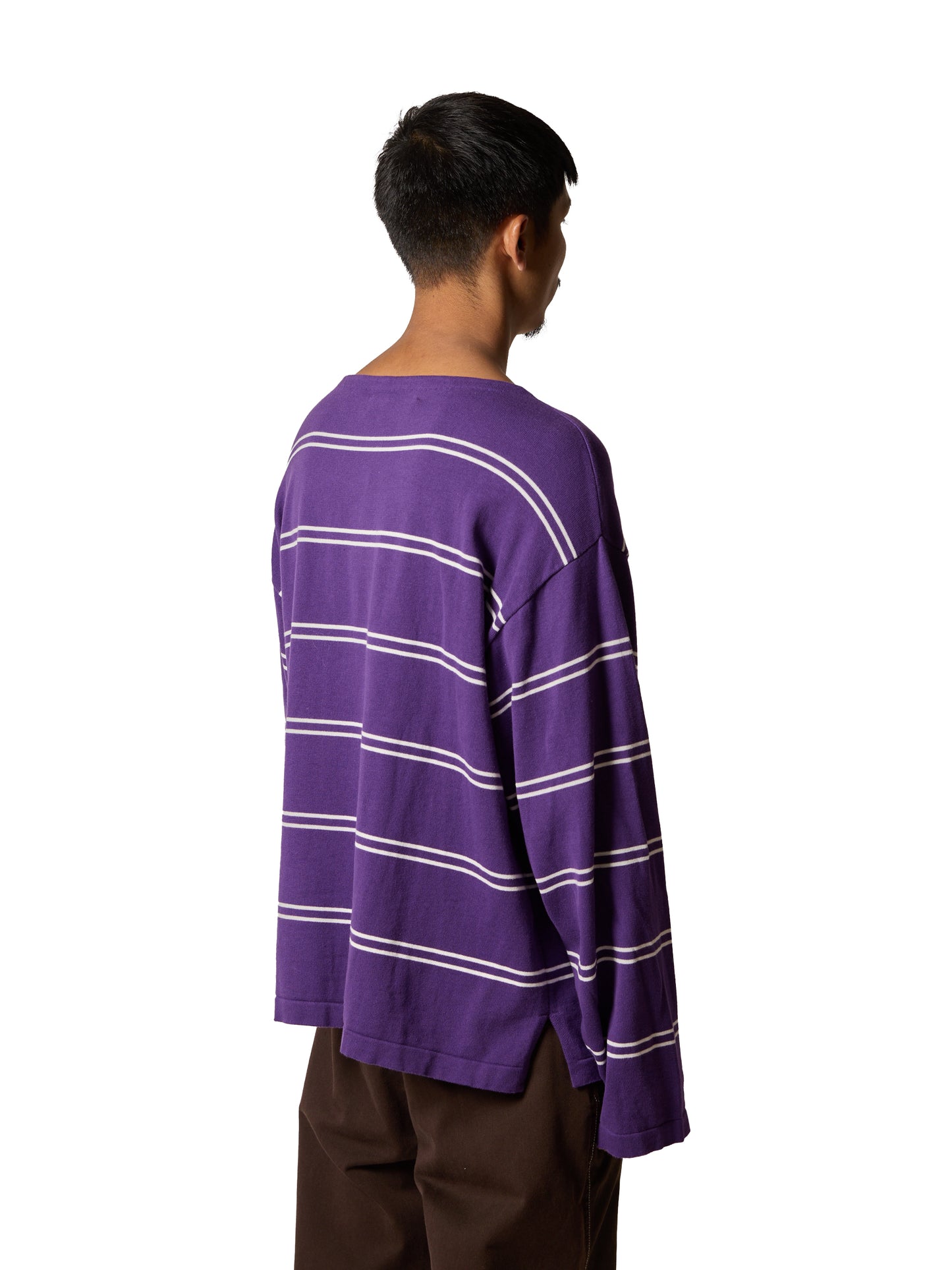 ORGANIZED BORDER SWEATER /COTTON YARN