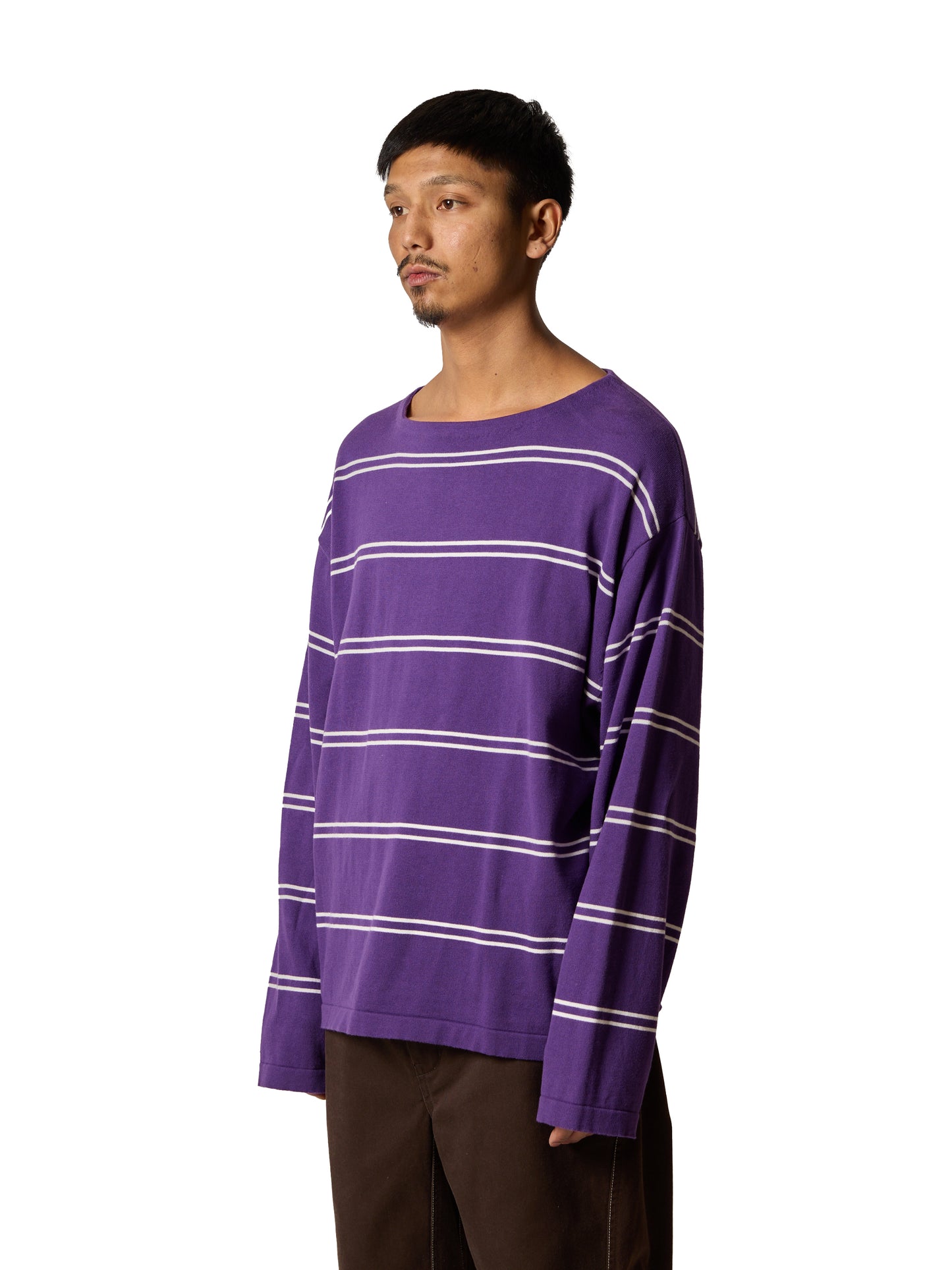 ORGANIZED BORDER SWEATER /COTTON YARN