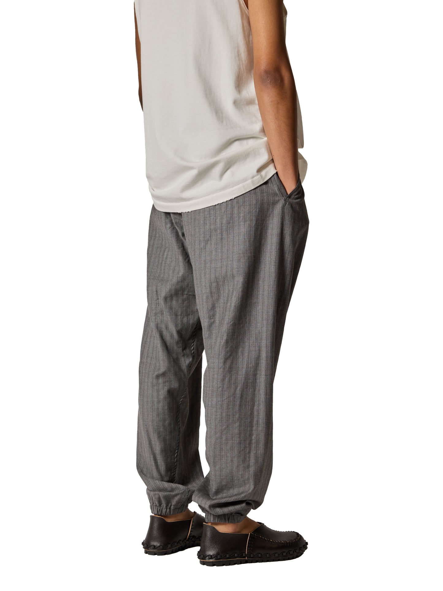 RESEARCHED EASY PANTS / SUMMER WOOL SATIN