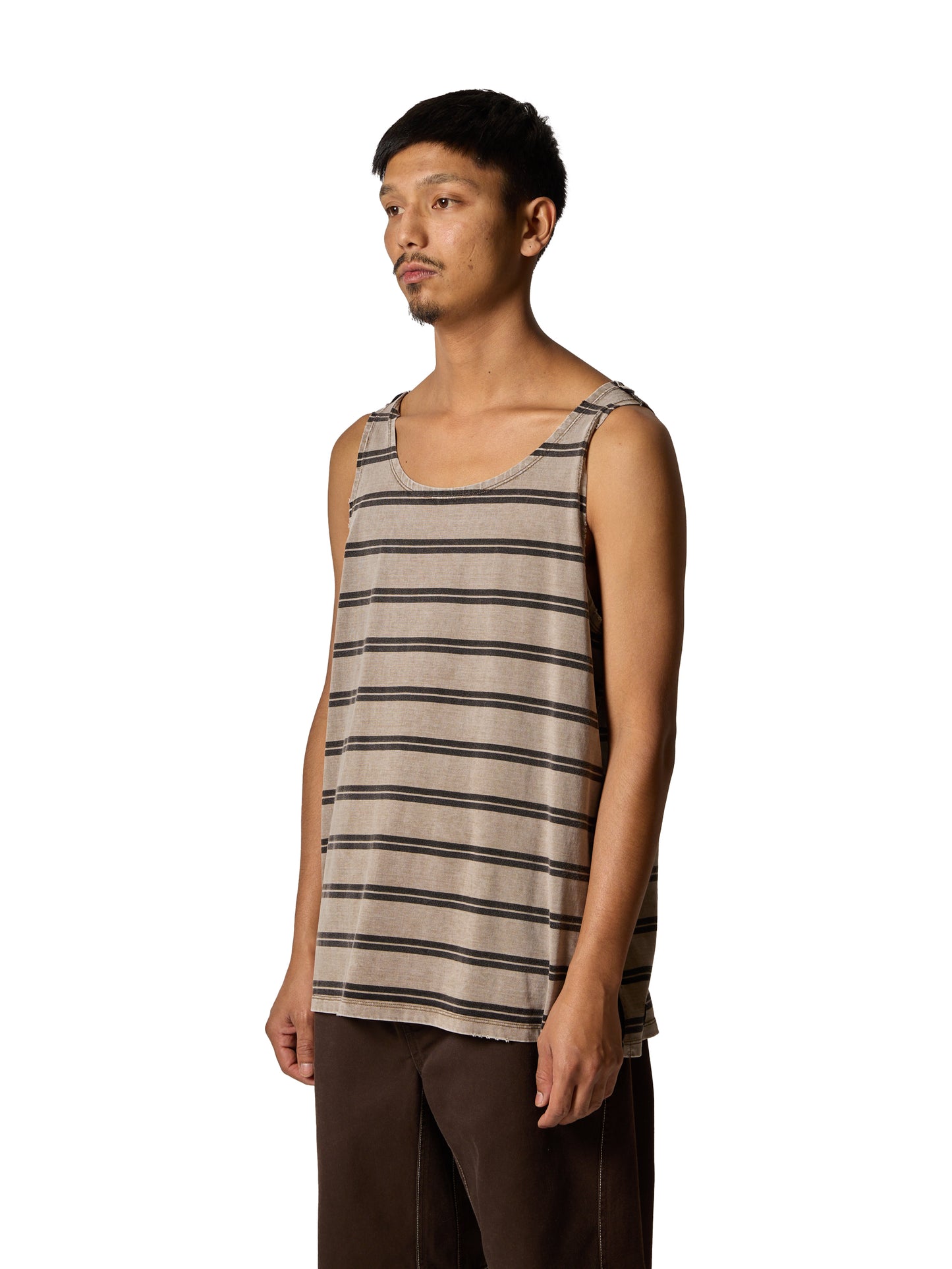 RESEARCHED TANKTOP / COTTON BORDER JERSEY