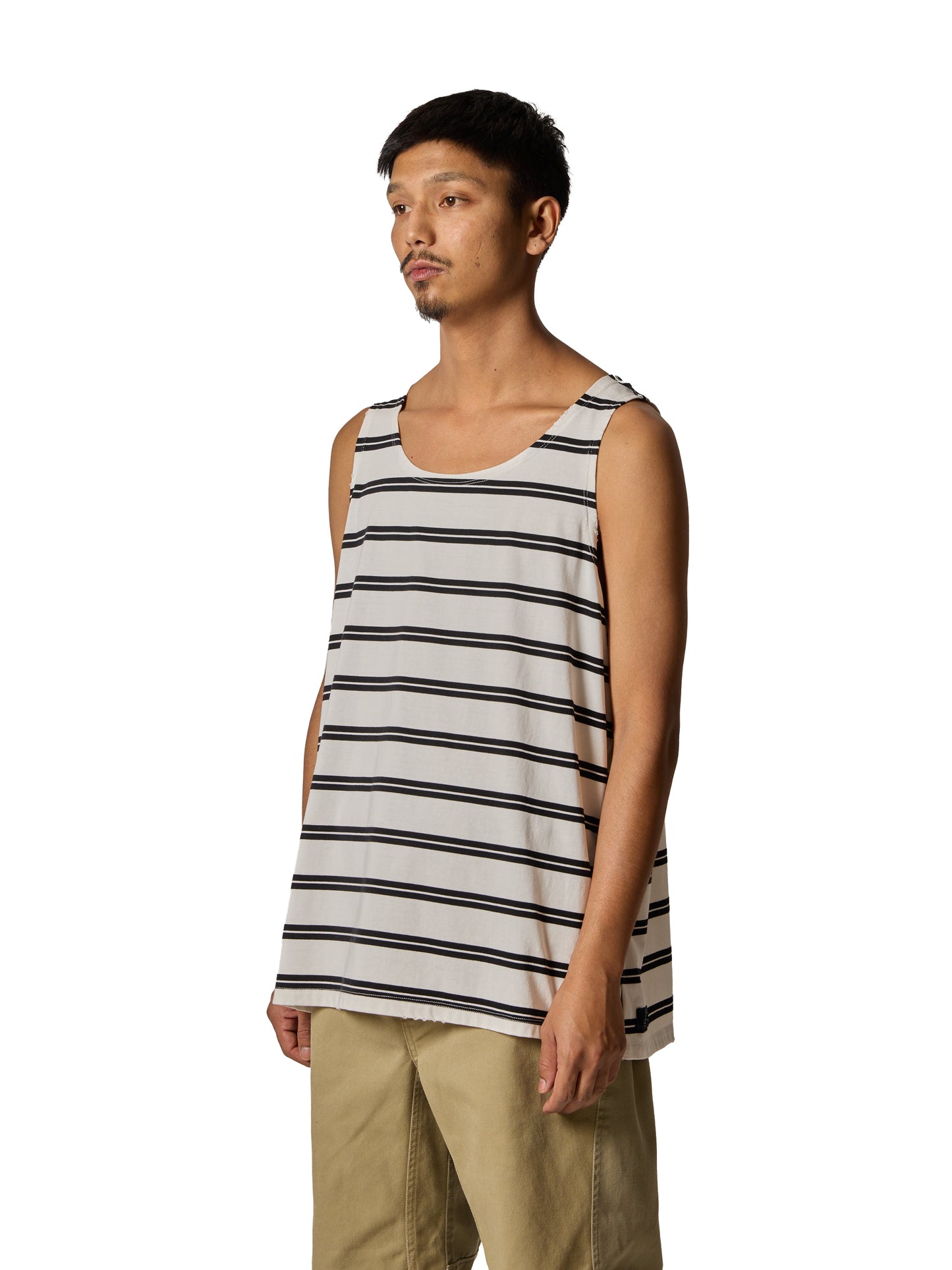 RESEARCHED TANKTOP / COTTON BORDER JERSEY