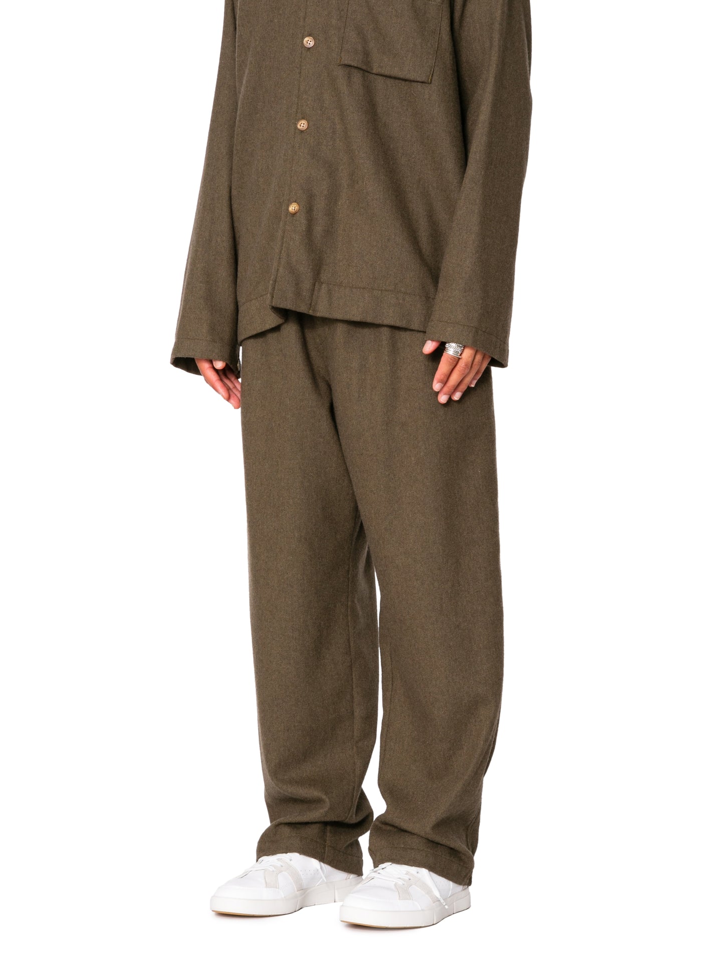 RESEARCHED WIDE EASY SLACKS/ ECO WOOL