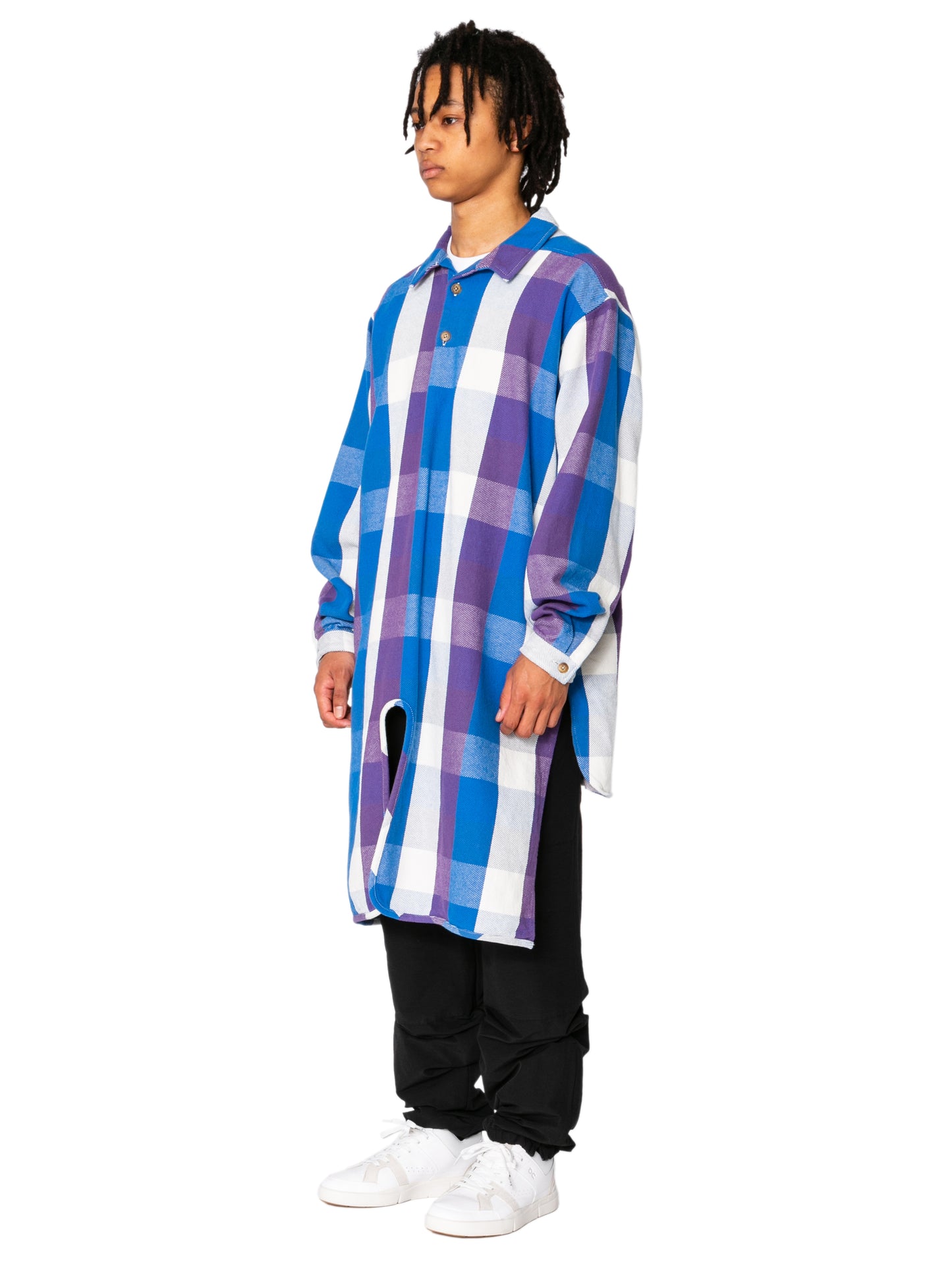 RESEARCHED PULLOVER LONG SHIRT/ FLANNEL CHECK