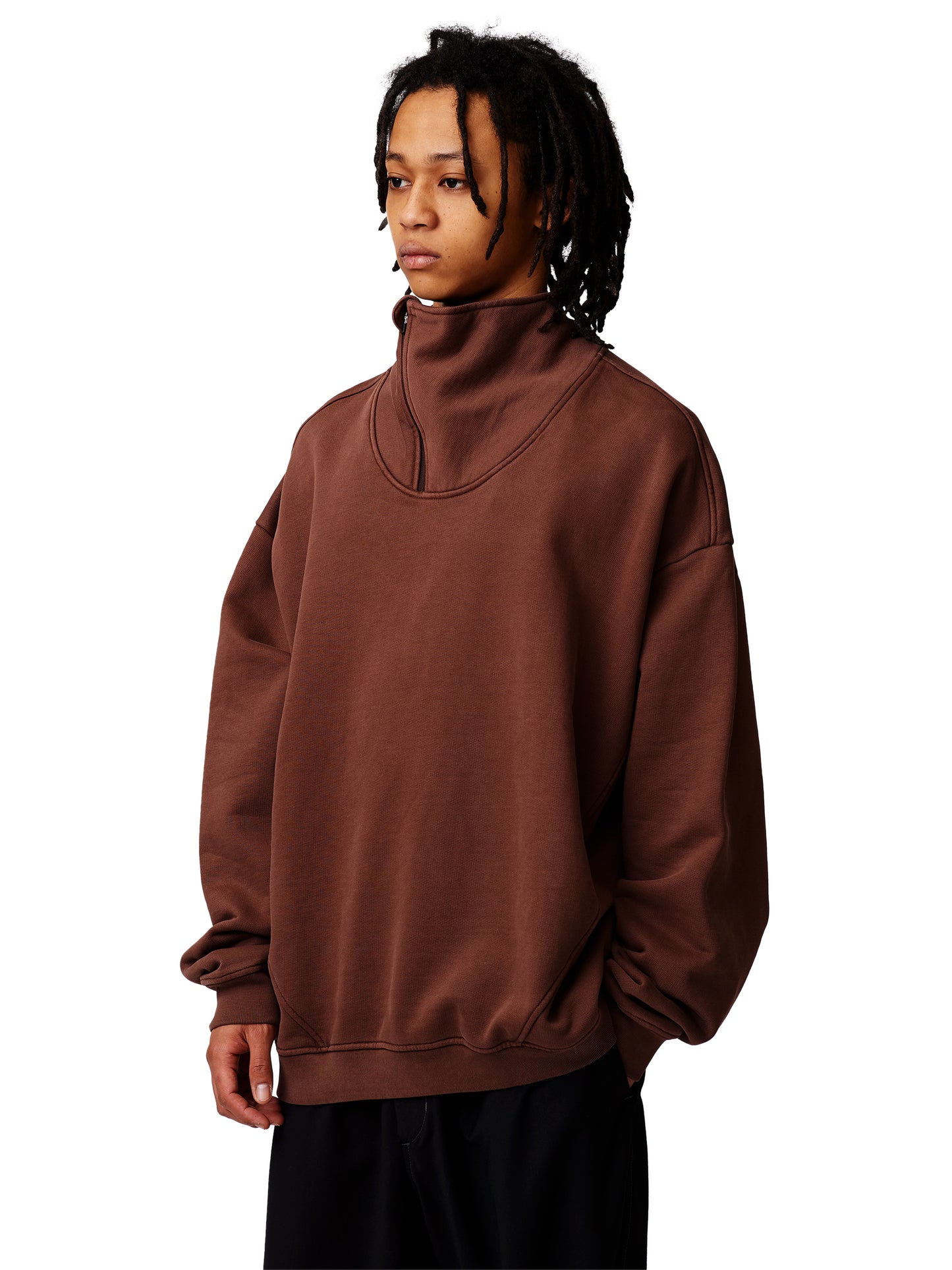 RESEARCHED ZIP UP PULLOVER/ 16oz C.FLEECE