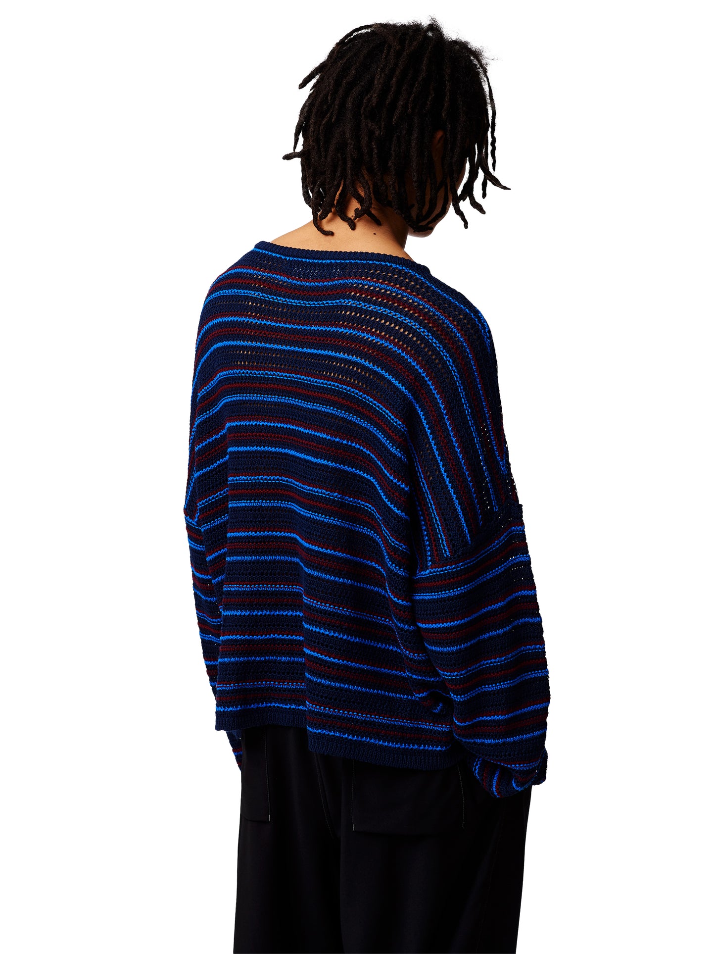 【ARCHIVE SALE 40%OFF】RESEARCHED  BOAT NECK SWEATER/  C,L MIX YARN BORDER