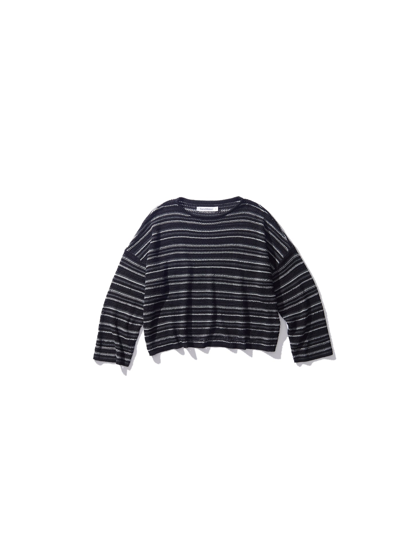 【ARCHIVE SALE 40%OFF】RESEARCHED  BOAT NECK SWEATER/  C,L MIX YARN BORDER