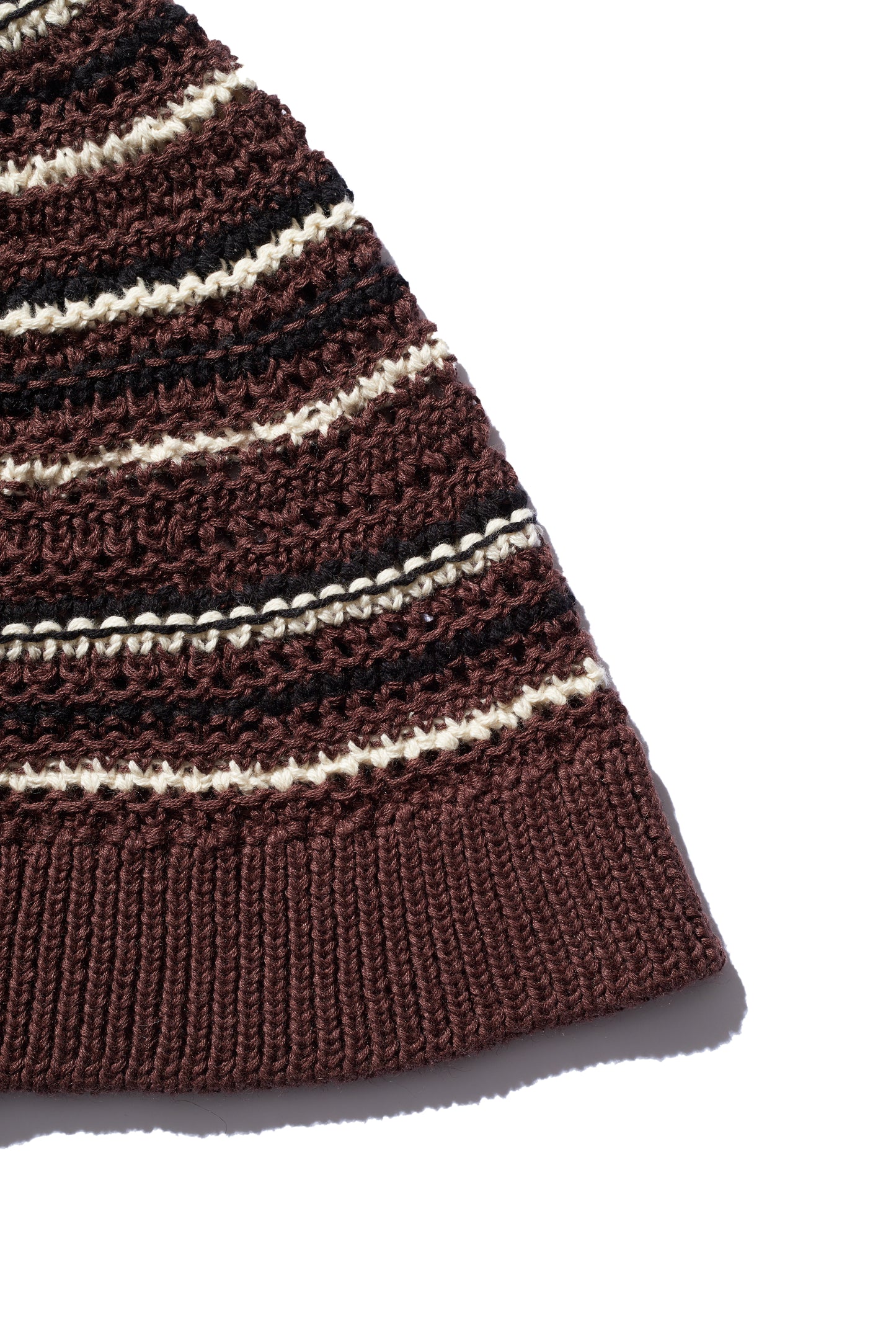 RESEARCHED KNIT HAT/  C,L MIX YARN BORDER