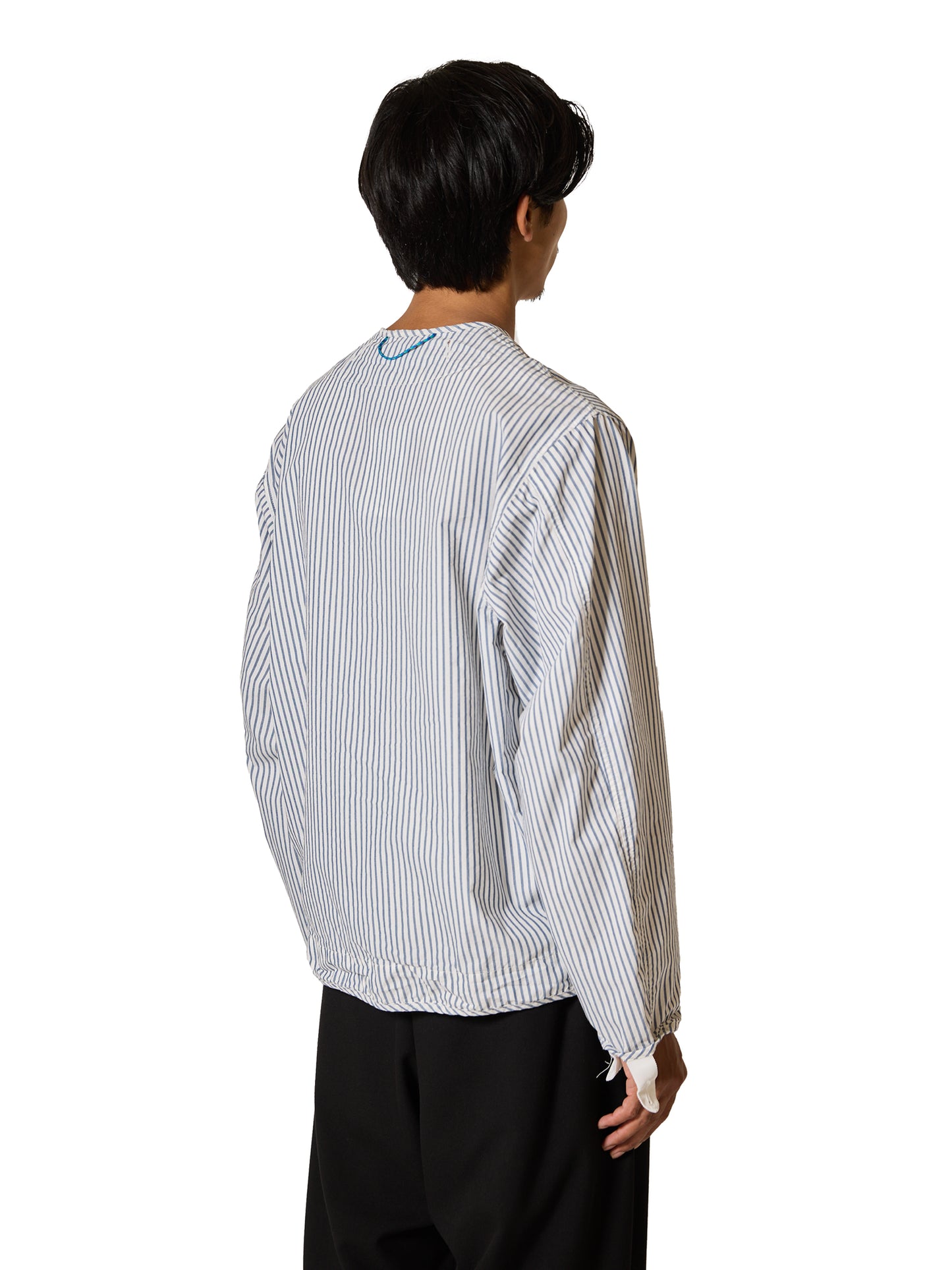 ORGANIZED LINING SHIRT / COTTON MIX BROAD STRIPE
