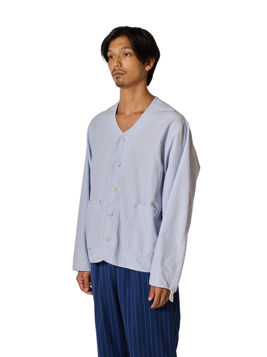 ORGANIZED LINING SHIRT / COTTON MIX BROAD STRIPE