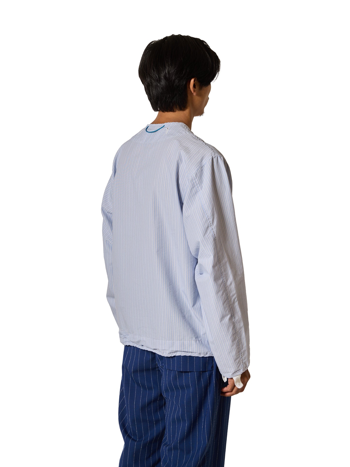 ORGANIZED LINING SHIRT / COTTON MIX BROAD STRIPE