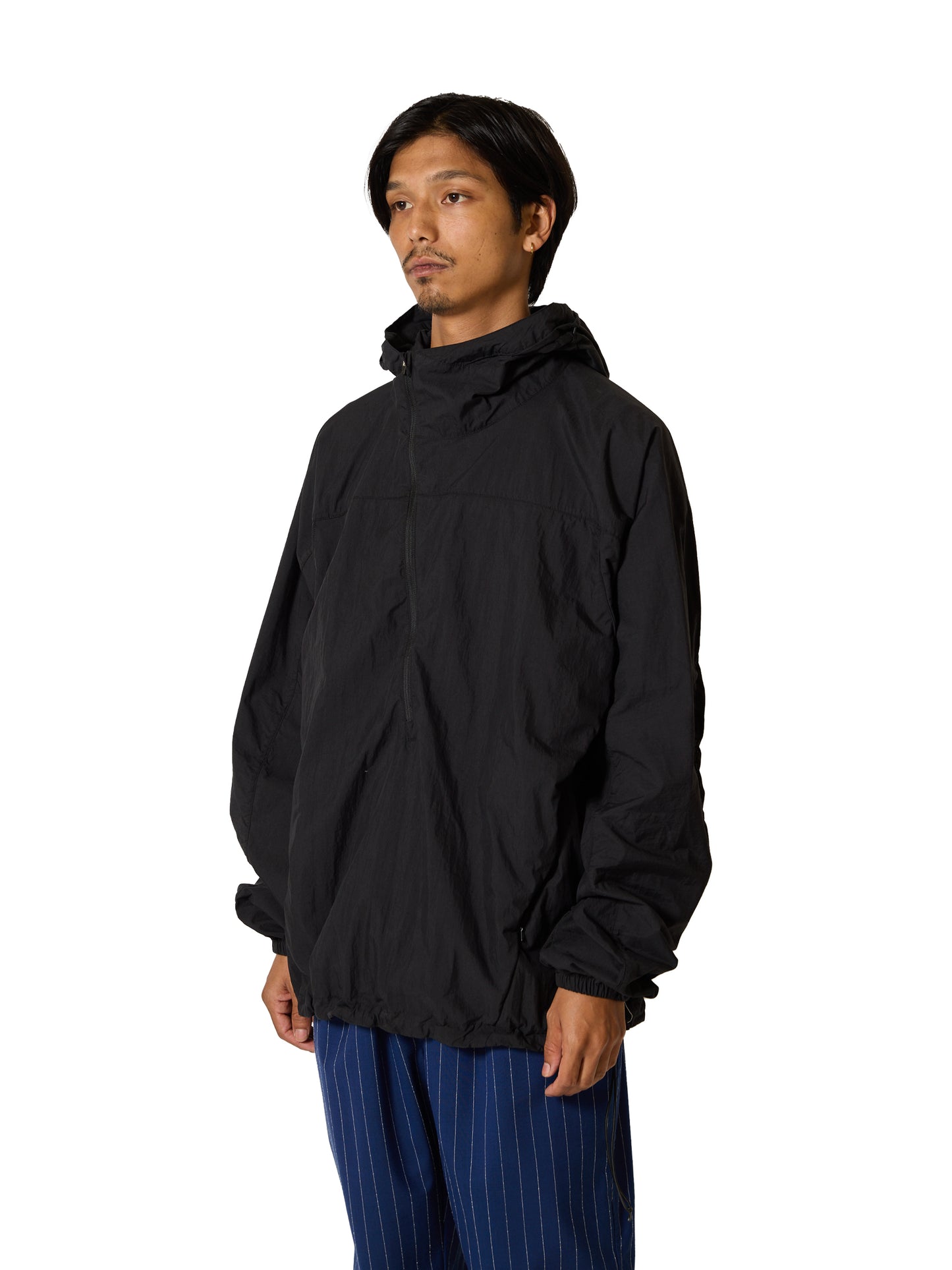 ORGANIZED HOODED PULLOVER / NYLON COTTON  MIX TAFTA