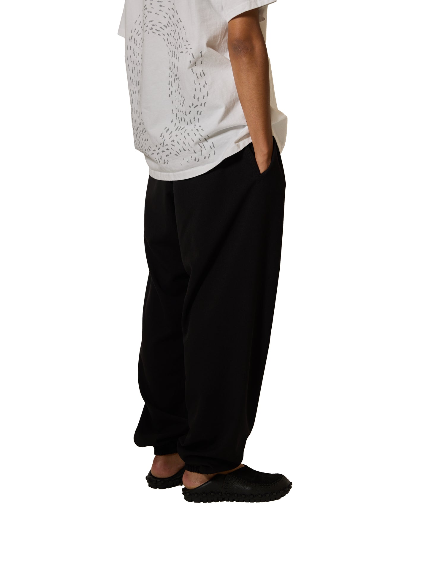 RESEARCHED EASY RIB PANTS / RAYON MIX GABARDINE