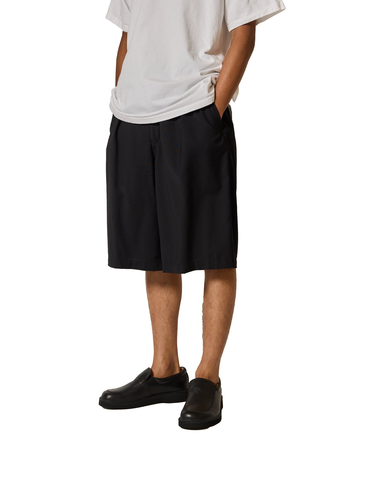 RESEARCHED 3/4 EASY SLACKS / REGGIANI W.SATIN