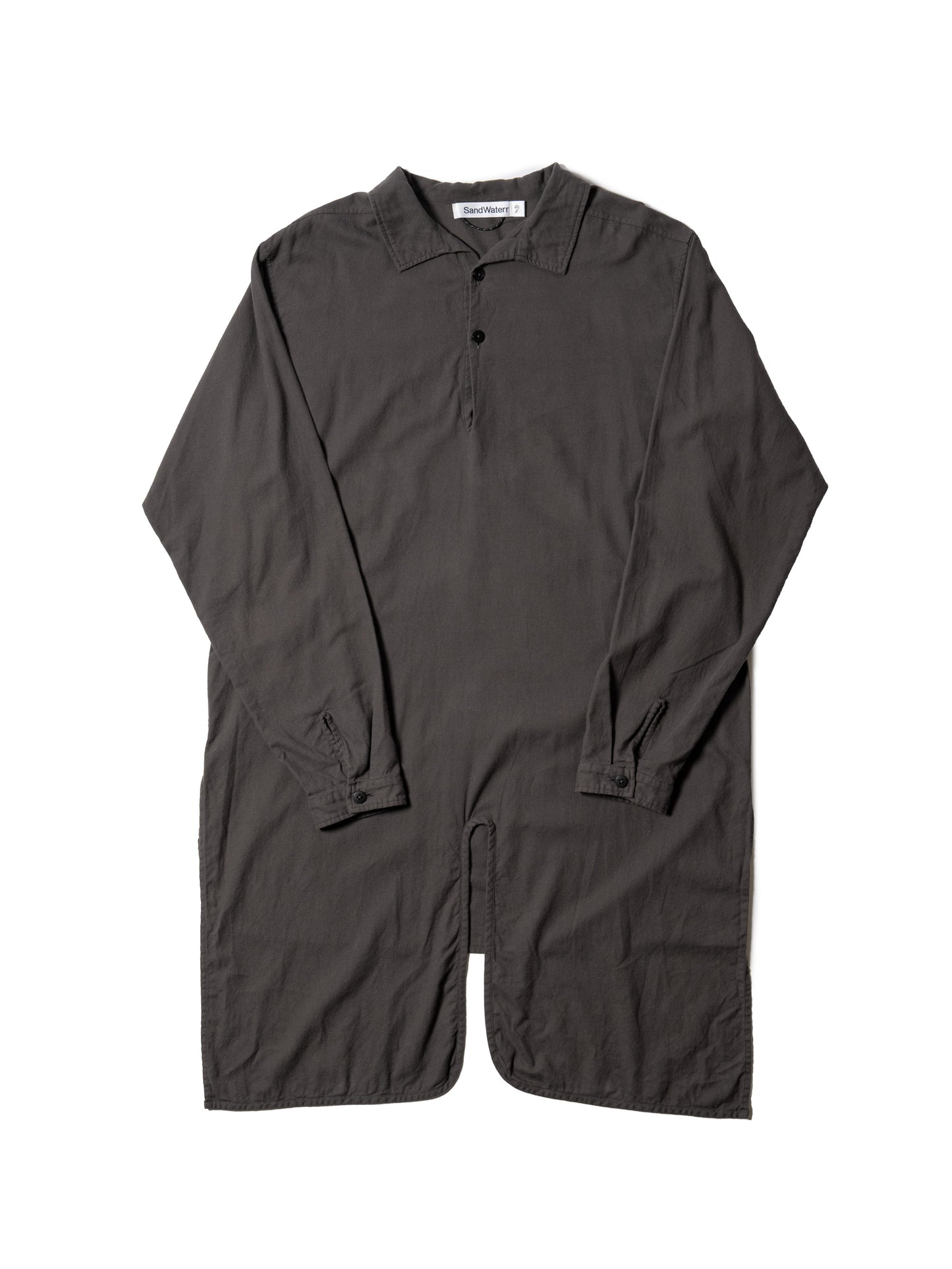 CRAFTED LONG PULLOVER / COTTON PEACH SKIN TWILL