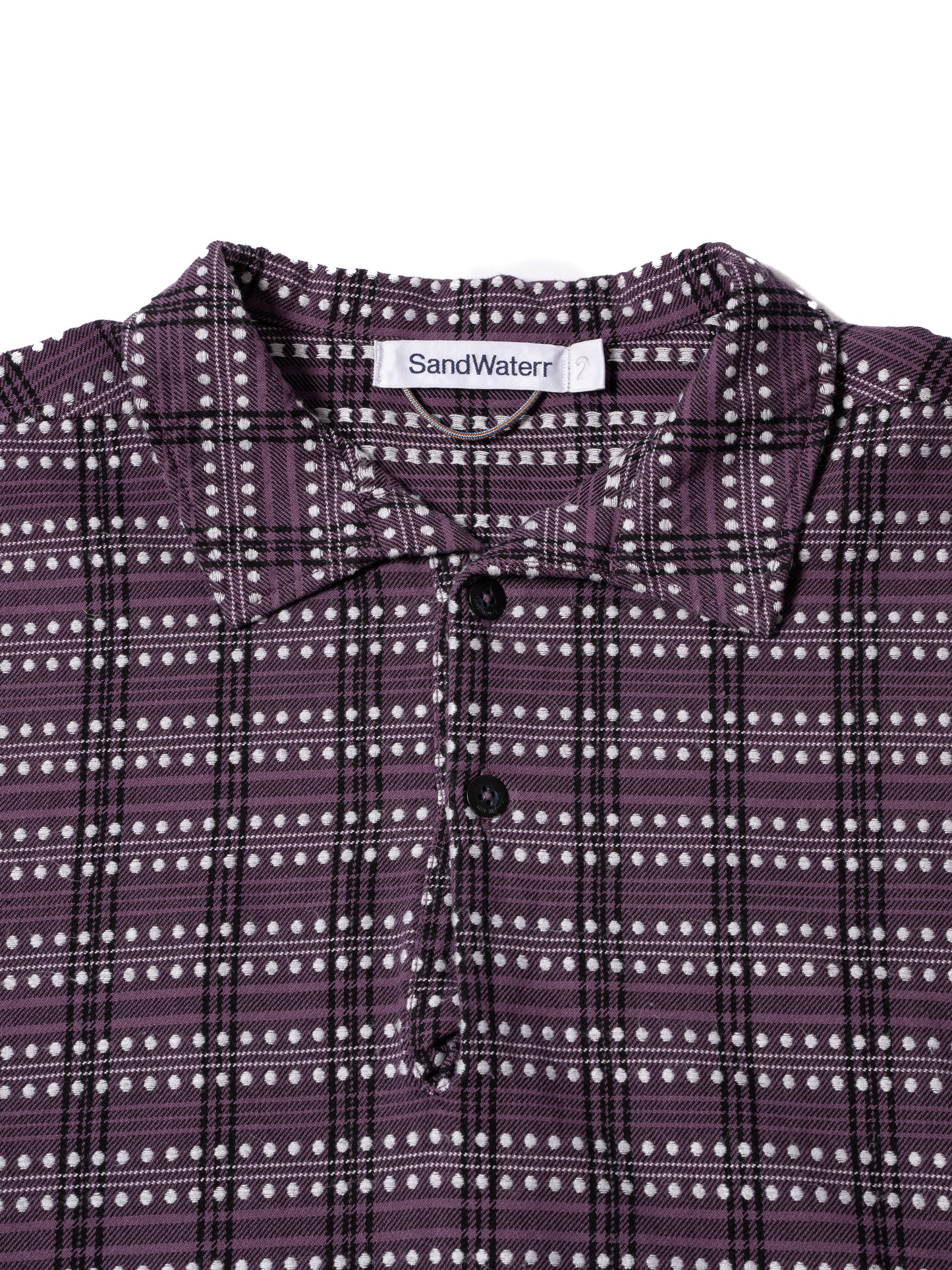 CRAFTED LONG PULLOVER / COTTON MIX FLANNEL CHECK OVERDYED