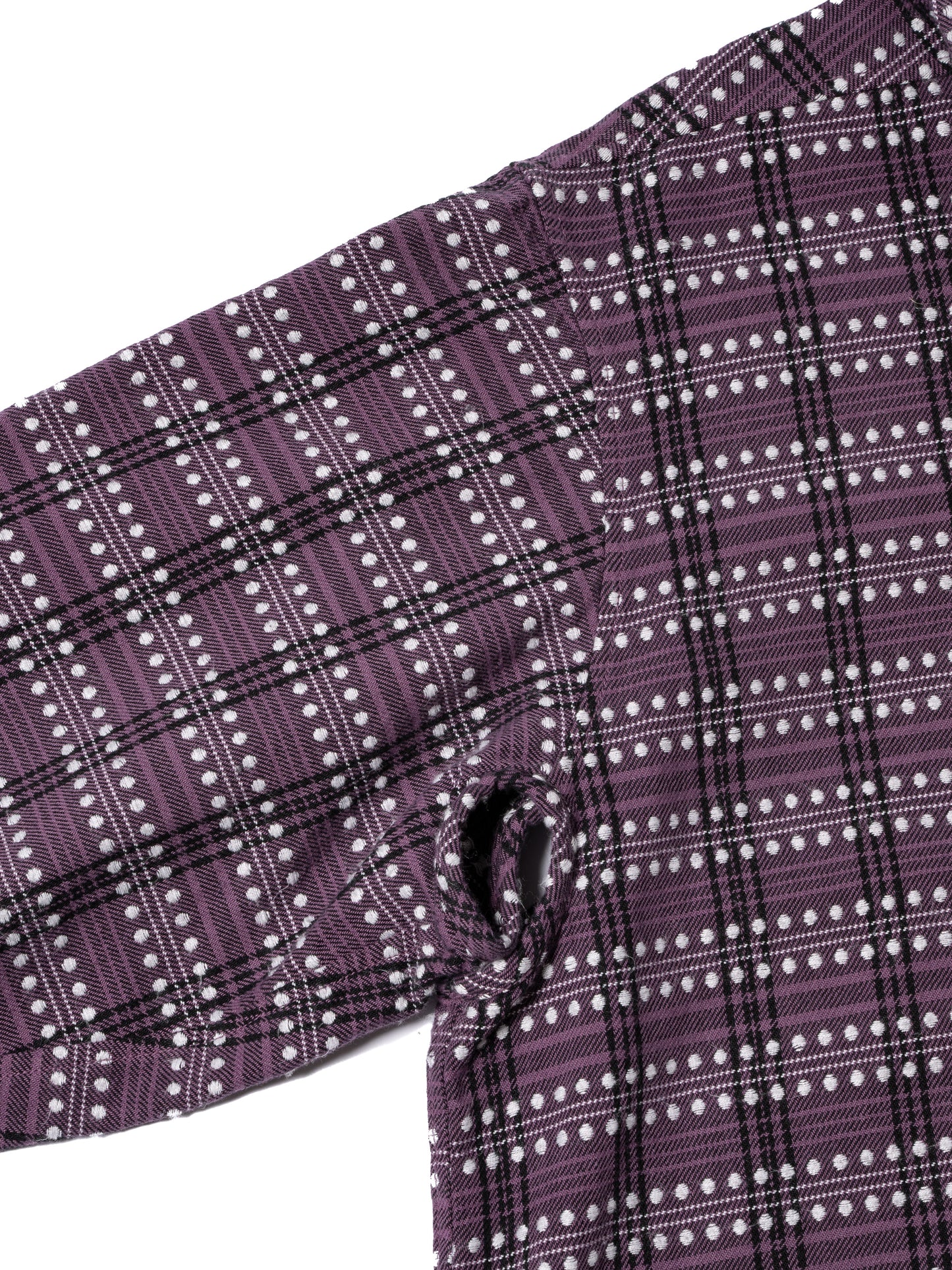 CRAFTED LONG PULLOVER / COTTON MIX FLANNEL CHECK OVERDYED