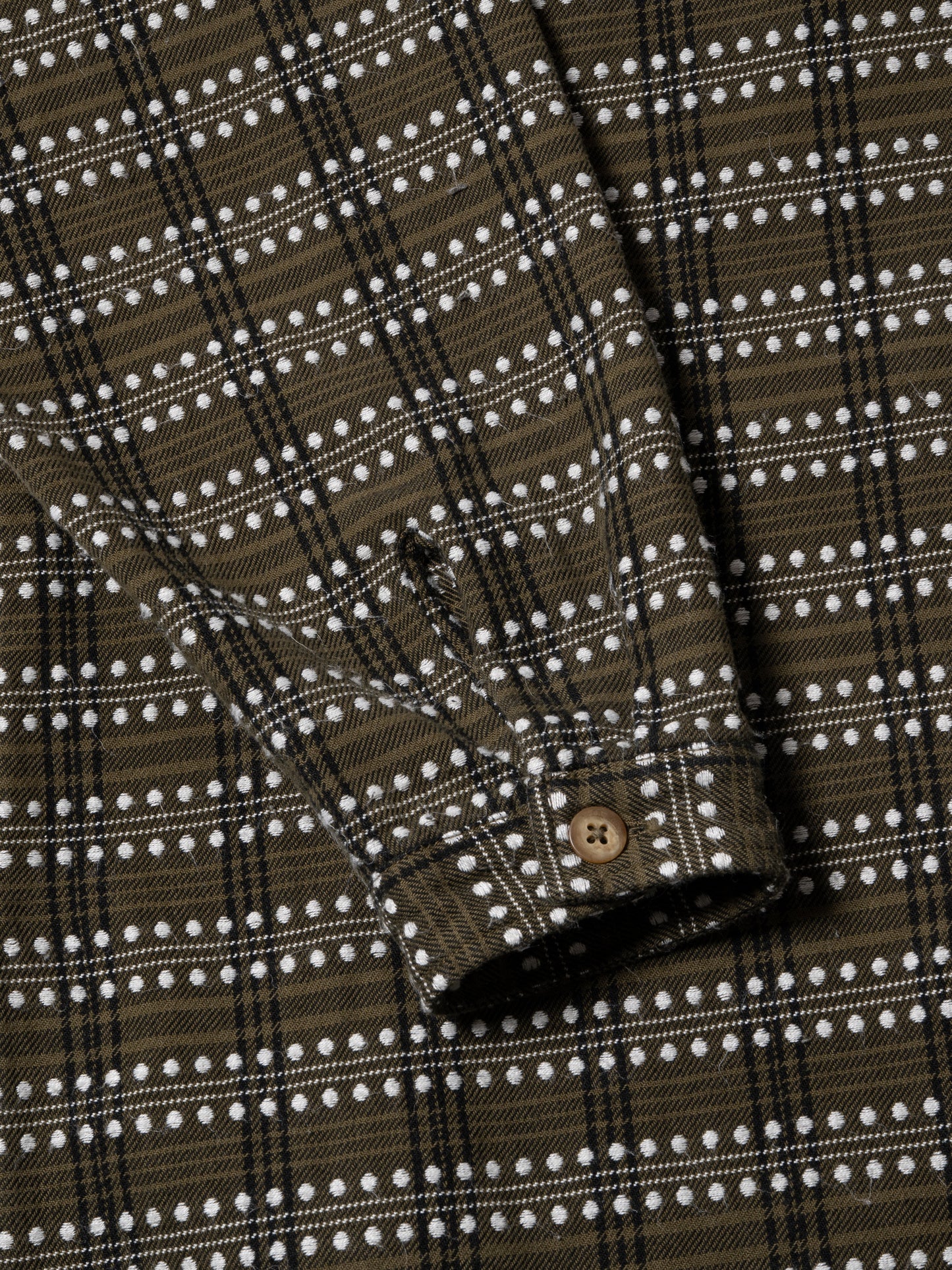 CRAFTED LONG PULLOVER / COTTON MIX FLANNEL CHECK OVERDYED