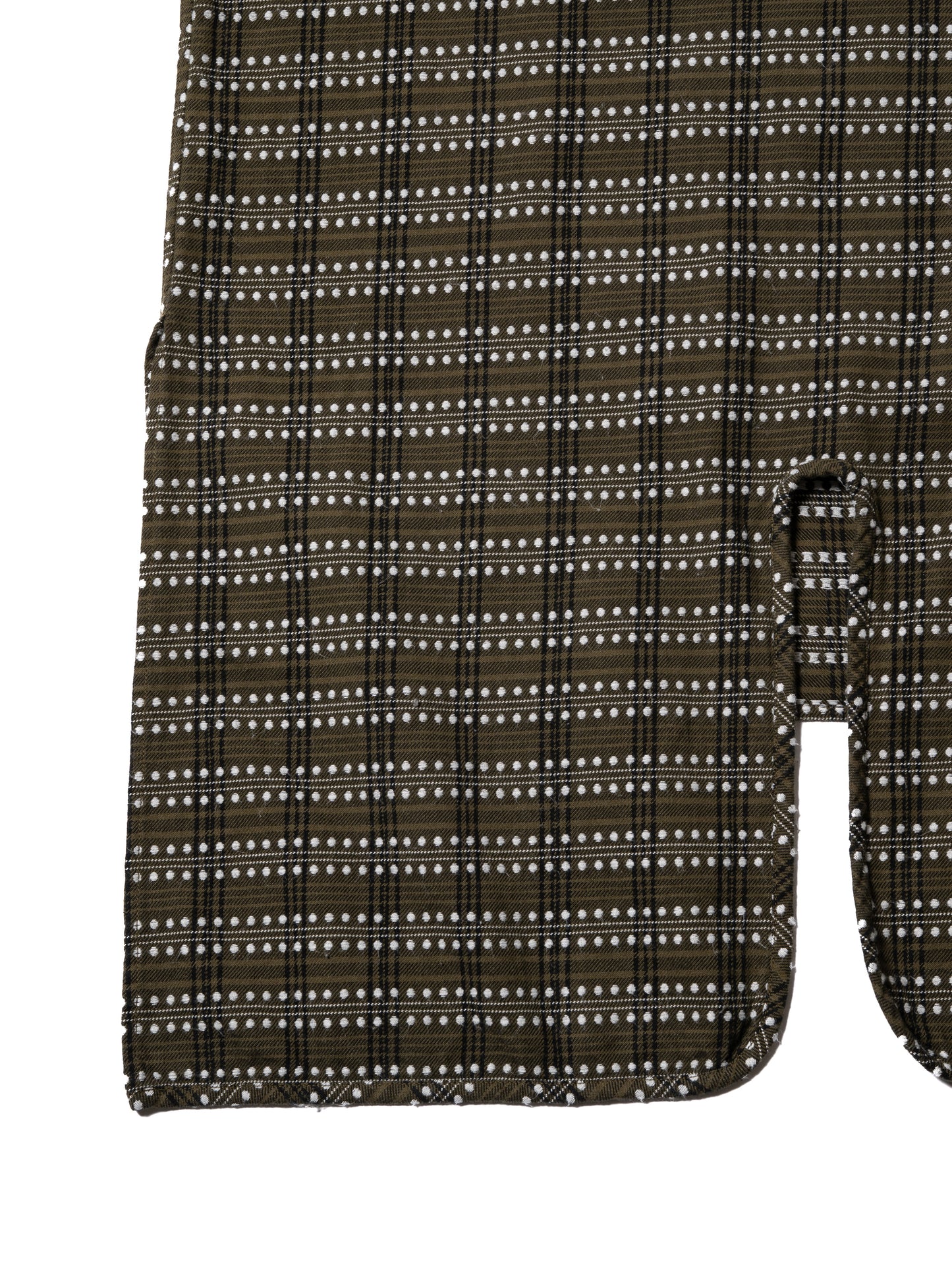 CRAFTED LONG PULLOVER / COTTON MIX FLANNEL CHECK OVERDYED