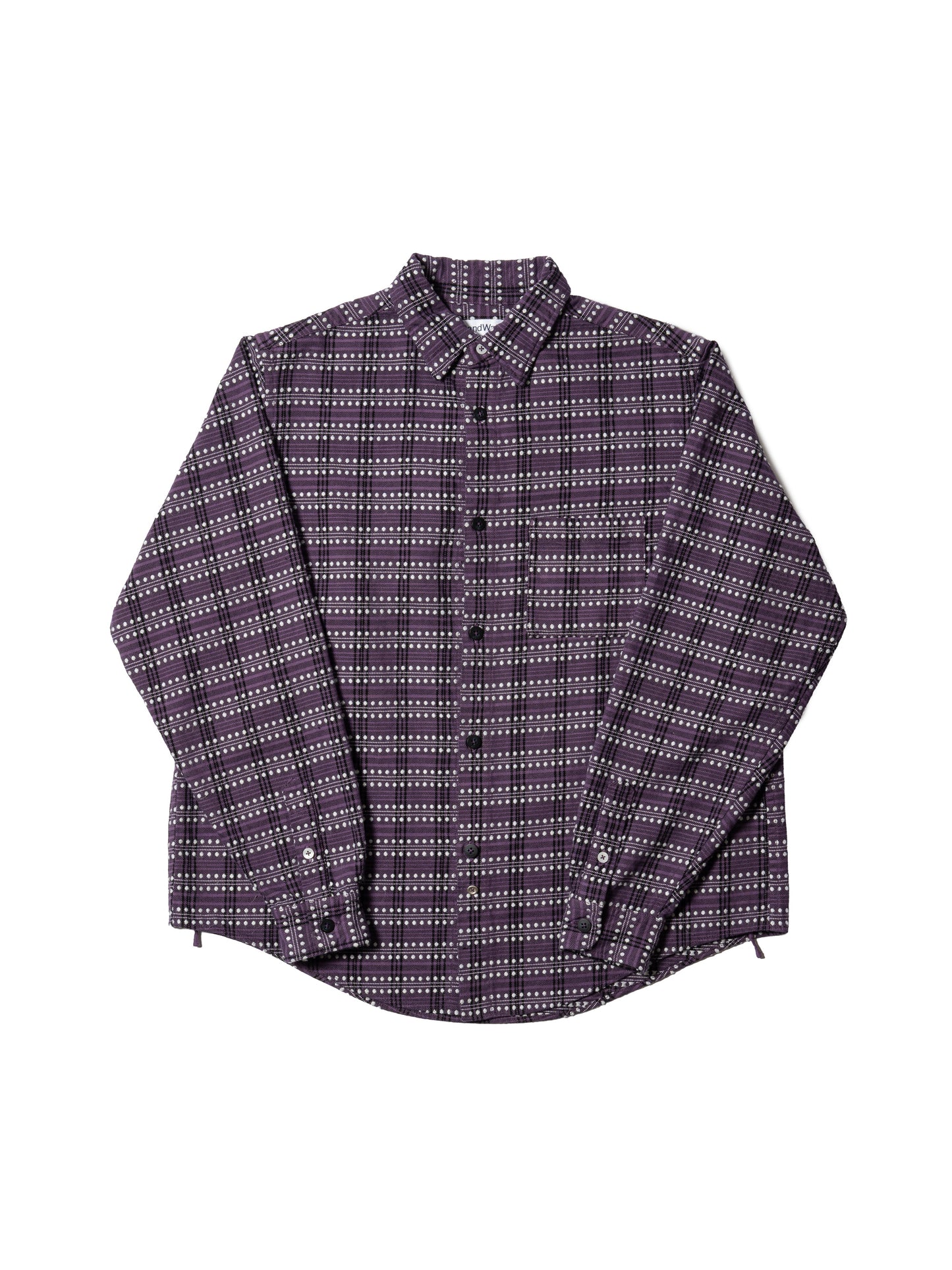 ORGANIZED B.D.SHIRT / COTTON MIX FLANNEL CHECK OVERDYED