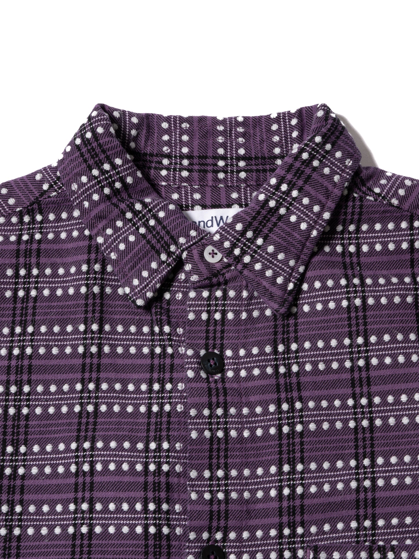 ORGANIZED B.D.SHIRT / COTTON MIX FLANNEL CHECK OVERDYED