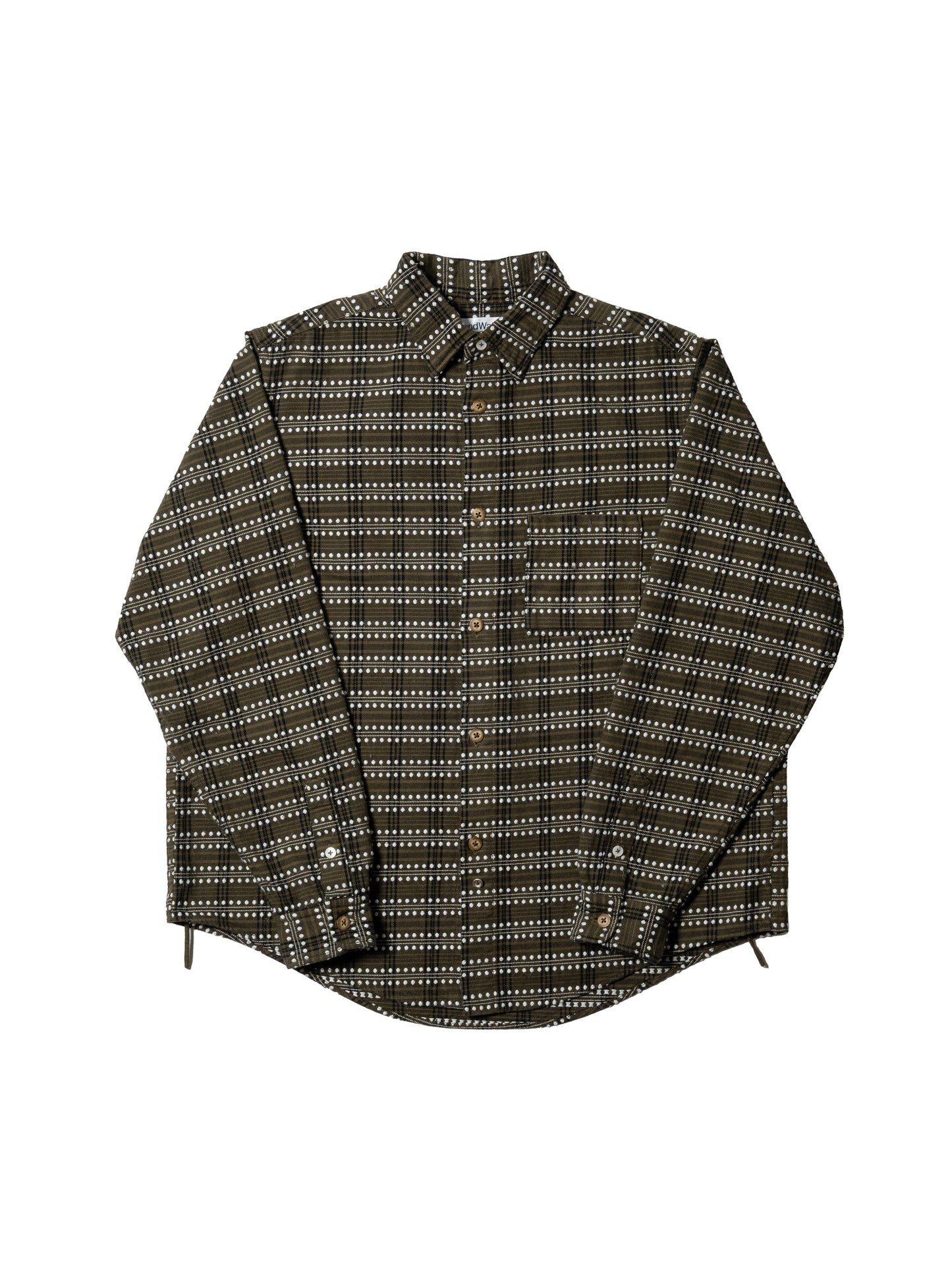 ORGANIZED B.D.SHIRT / COTTON MIX FLANNEL CHECK OVERDYED