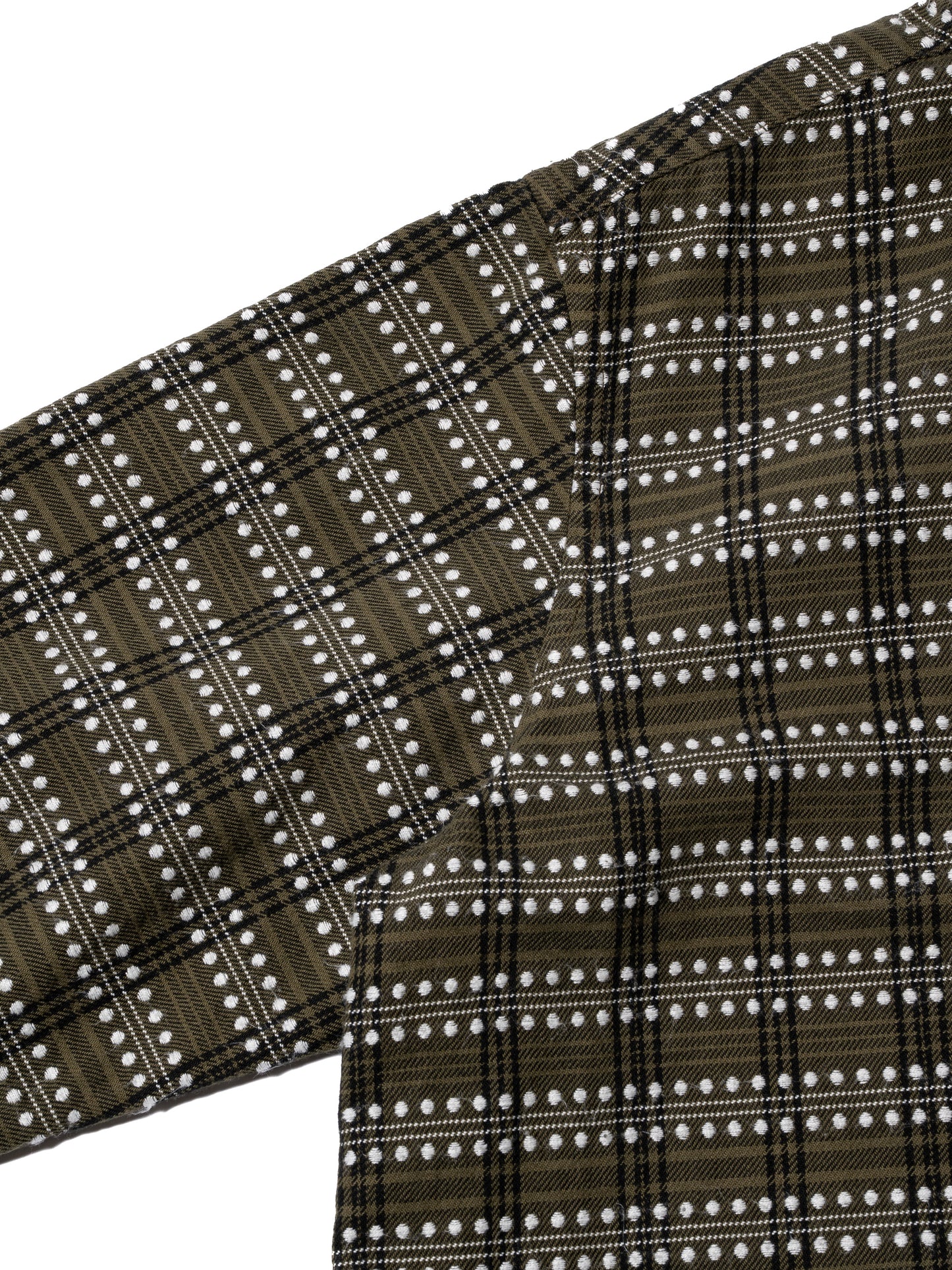 ORGANIZED B.D.SHIRT / COTTON MIX FLANNEL CHECK OVERDYED