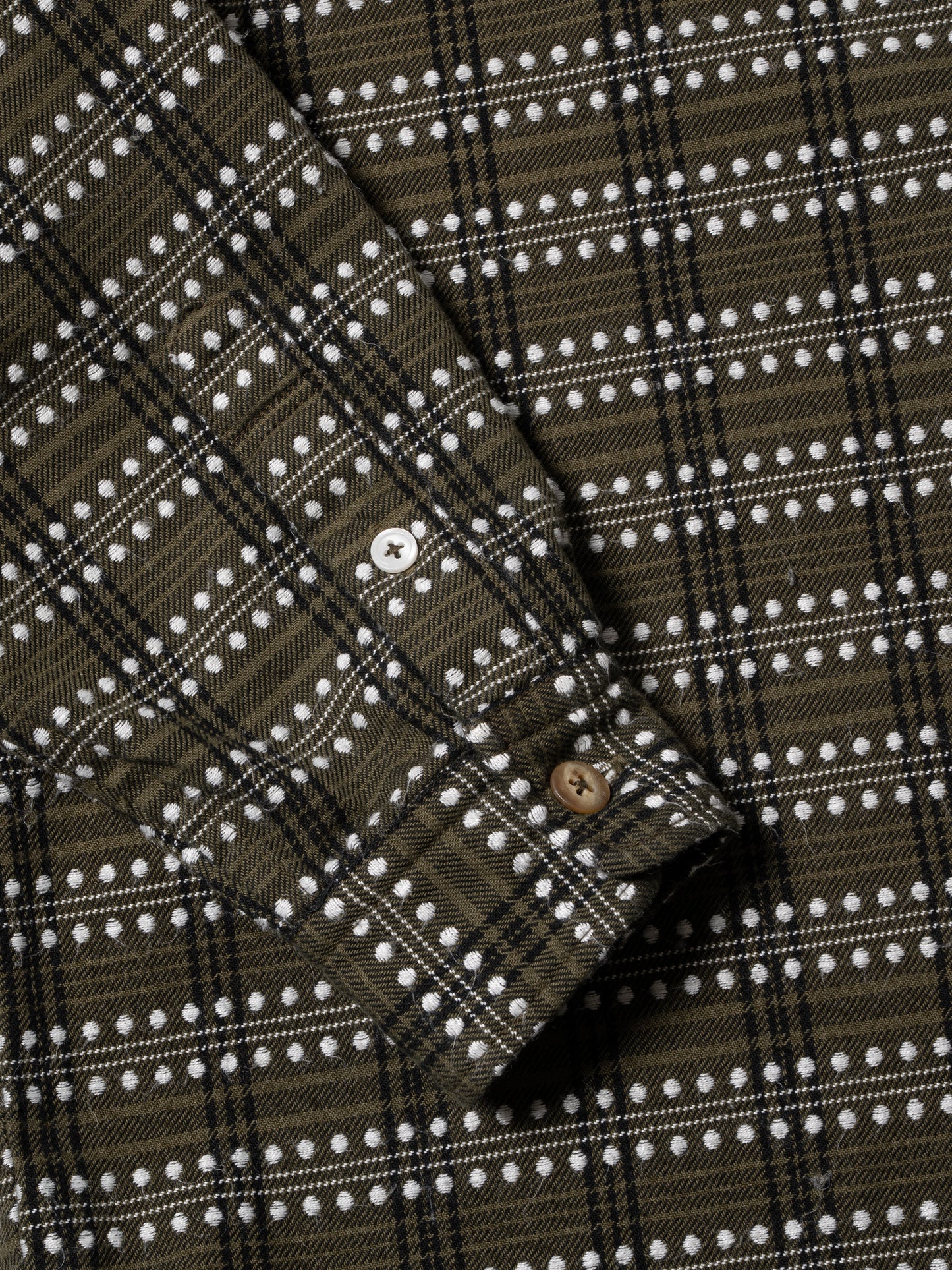 ORGANIZED B.D.SHIRT / COTTON MIX FLANNEL CHECK OVERDYED