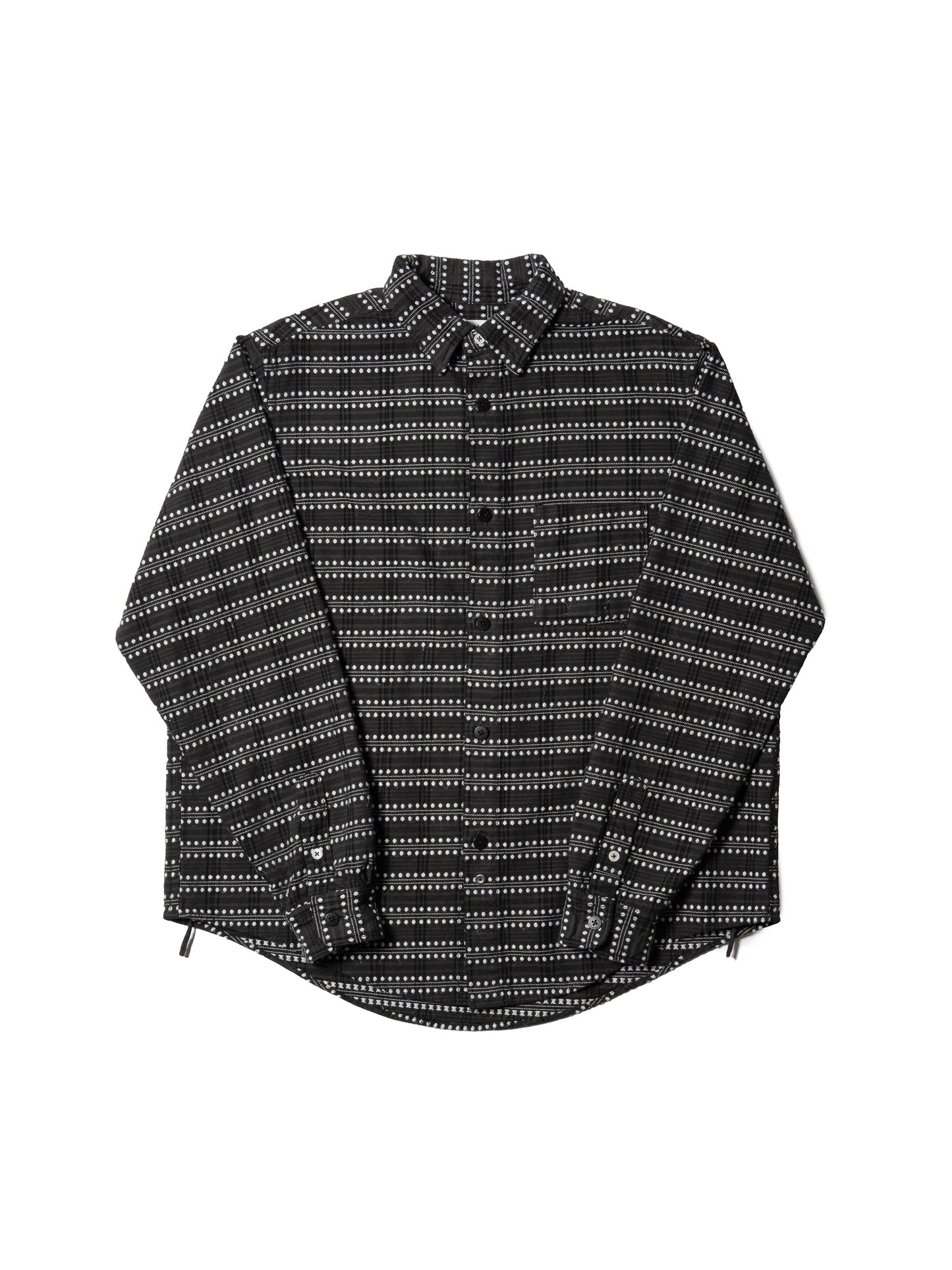 ORGANIZED B.D.SHIRT / COTTON MIX FLANNEL CHECK OVERDYED