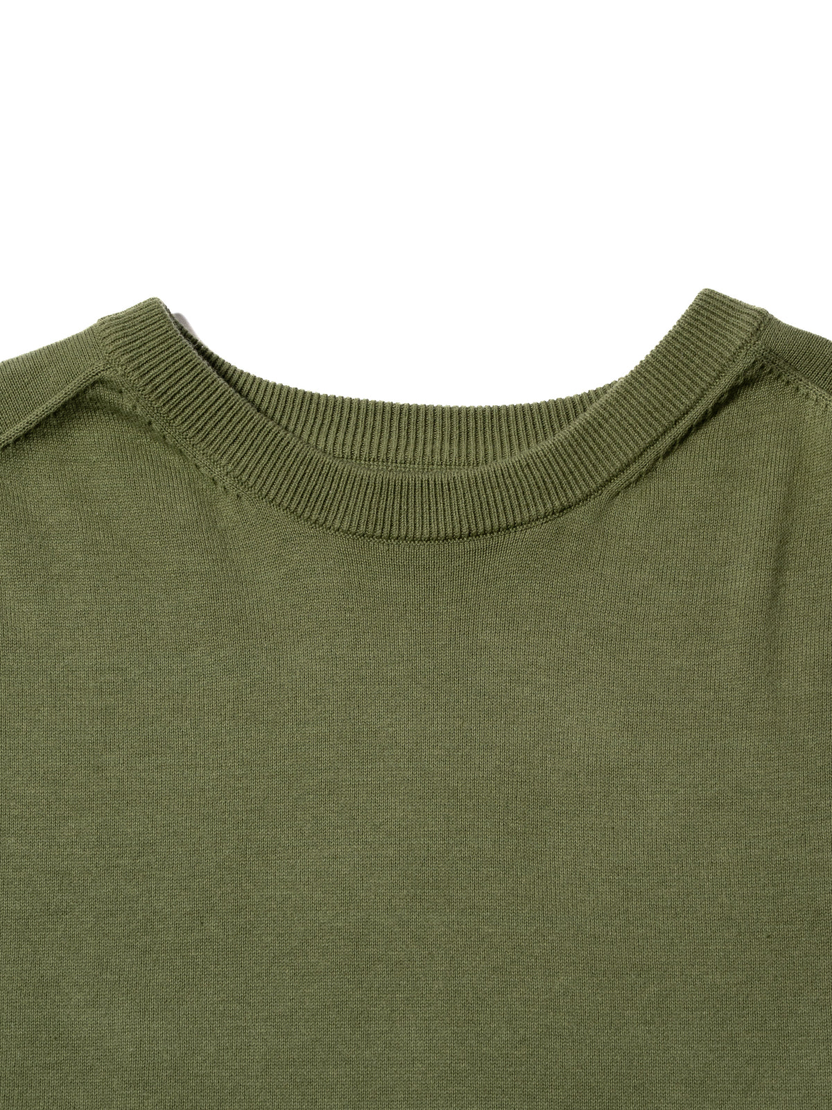 CRAFTED BORDER SWEATER  /COTTON YARN