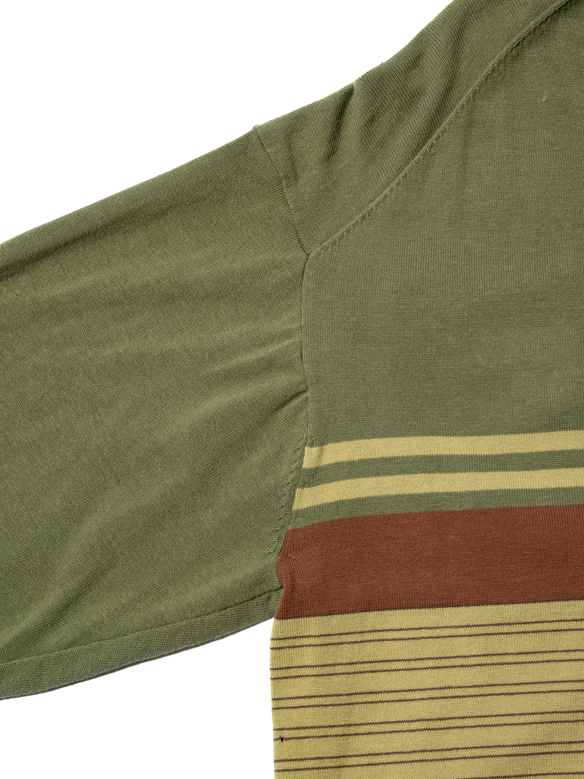 CRAFTED BORDER SWEATER  /COTTON YARN