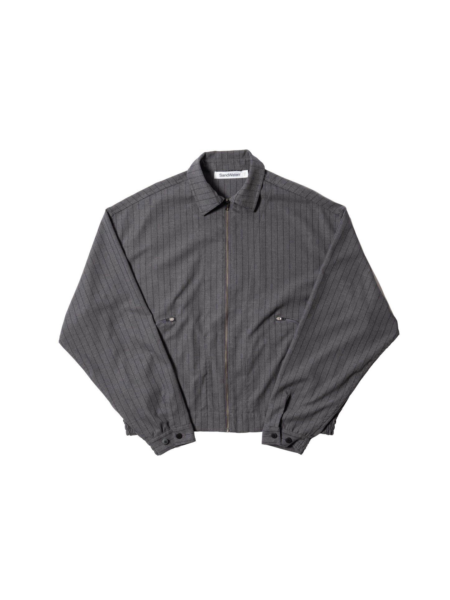 CRAFTED BLOUSON / POLY MIX TWILL STRIPE