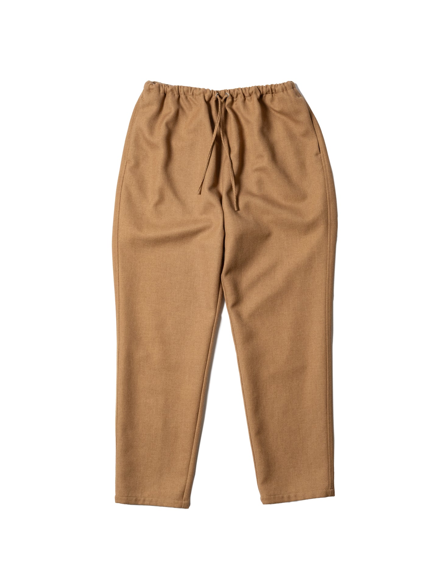 CRAFTED WIDE EASY SLACKS / WOOL MIX TWILL