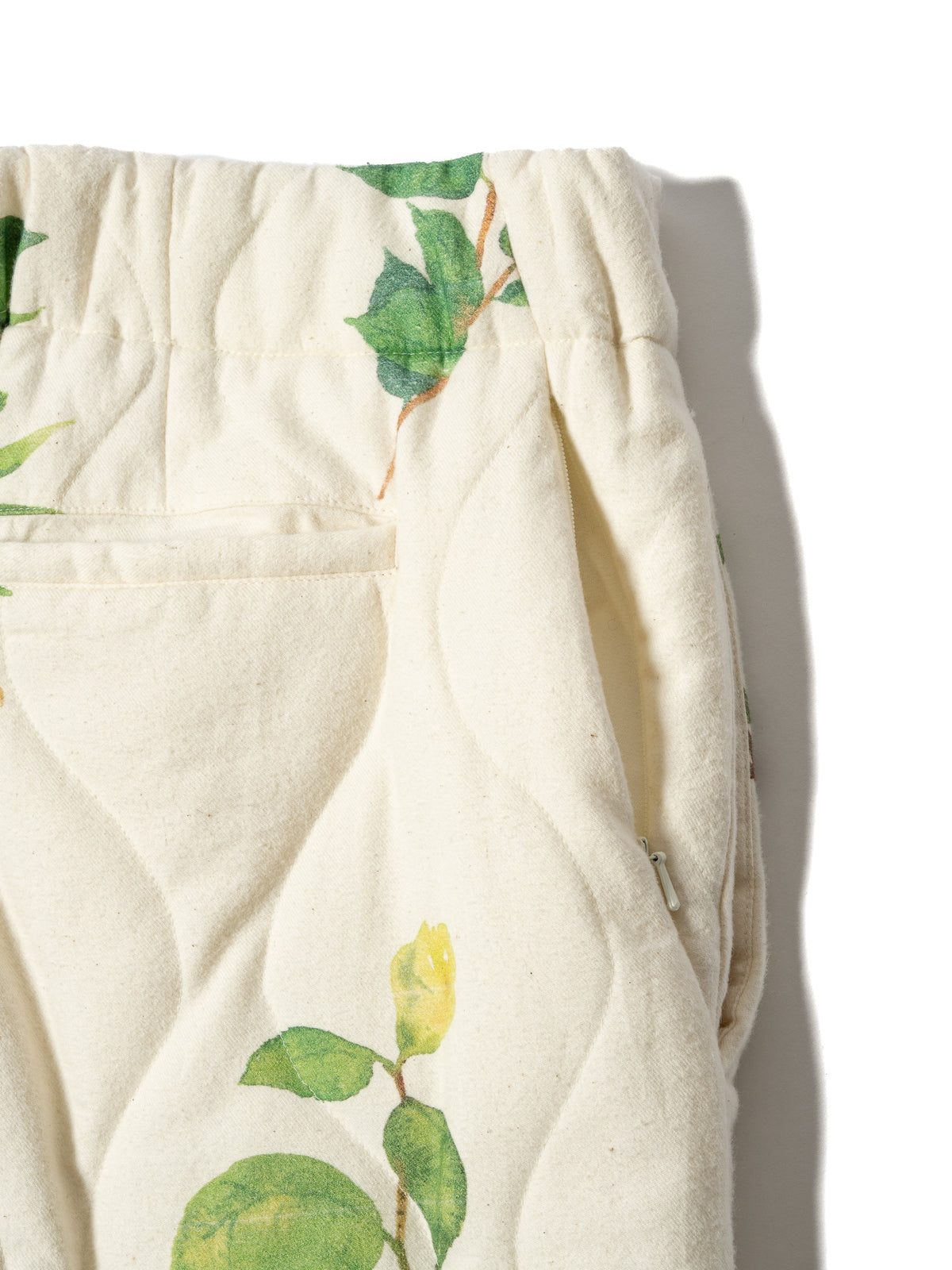 ORGANIZED EASY QUILTED PANTS / COTTON PEACH SKIN TWILL × DEAN AIZAWA
