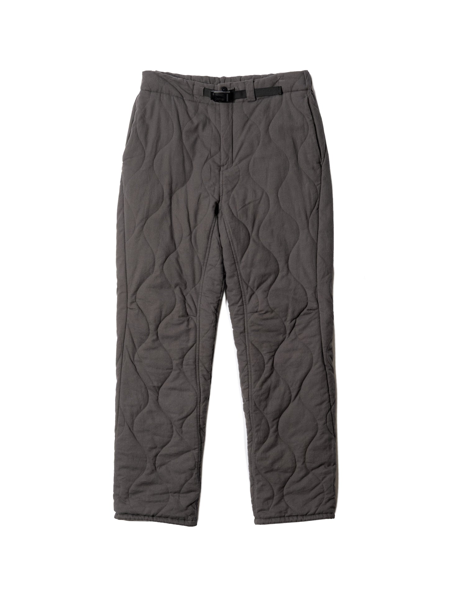 ORGANIZED EASY QUILTED PANTS / COTTON PEACH SKIN TWILL