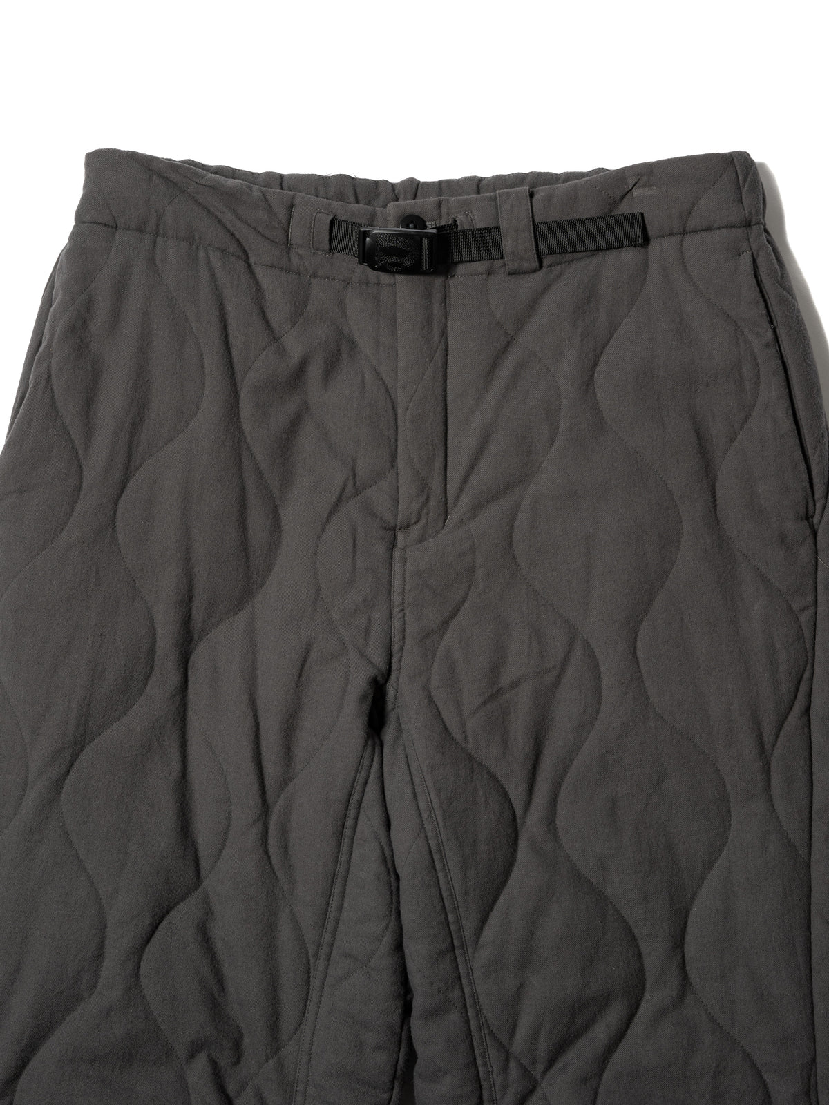 ORGANIZED EASY QUILTED PANTS / COTTON PEACH SKIN TWILL