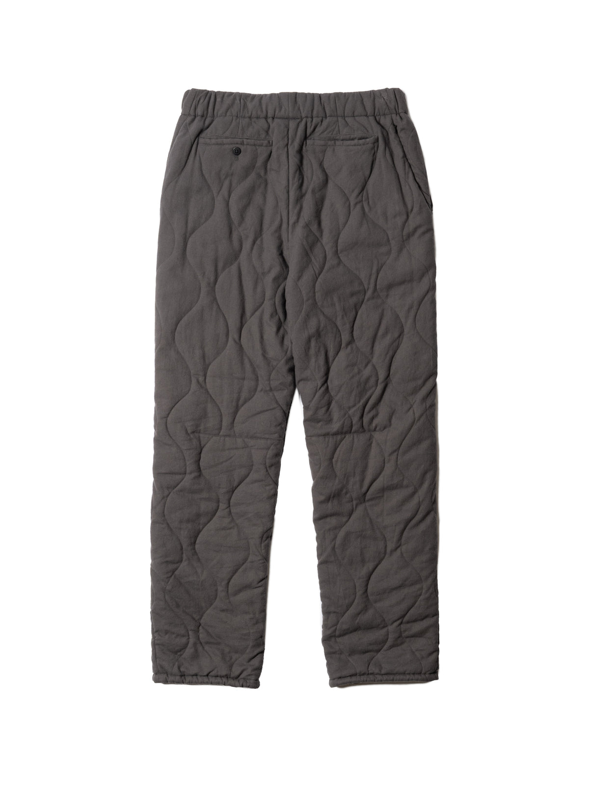 ORGANIZED EASY QUILTED PANTS / COTTON PEACH SKIN TWILL