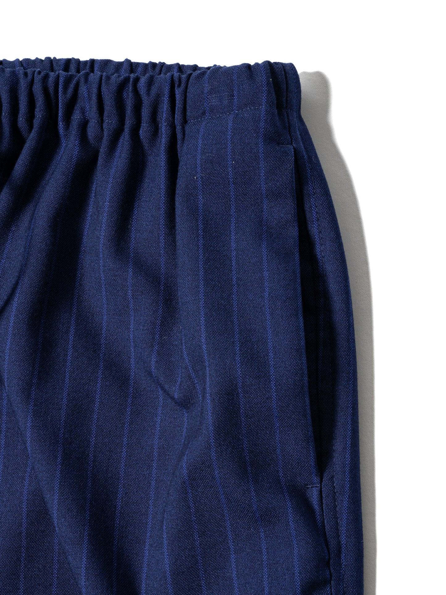 CRAFTED WIDE EASY SLACKS / POLY MIX TWILL STRIPE