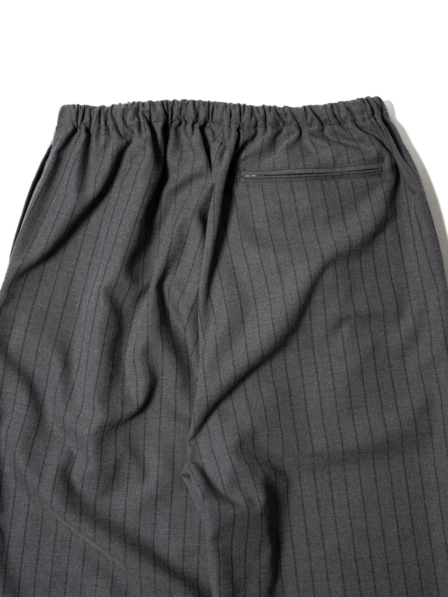 CRAFTED WIDE EASY SLACKS / POLY MIX TWILL STRIPE