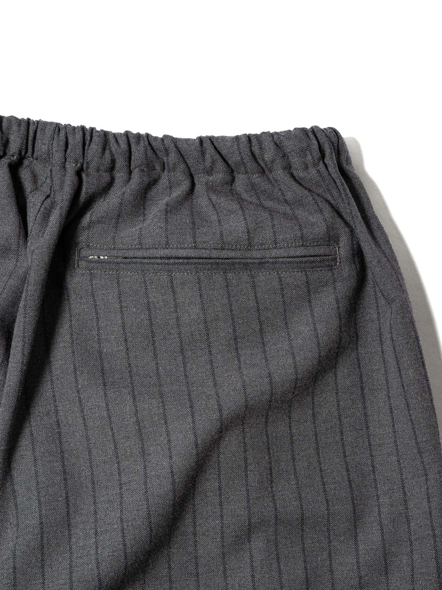 CRAFTED WIDE EASY SLACKS / POLY MIX TWILL STRIPE