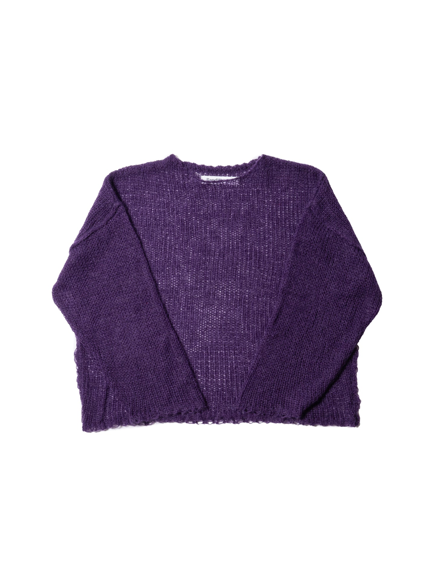 RESEARCHED  BOAT NECK SWEATER /  MOHAIR MIX YARN