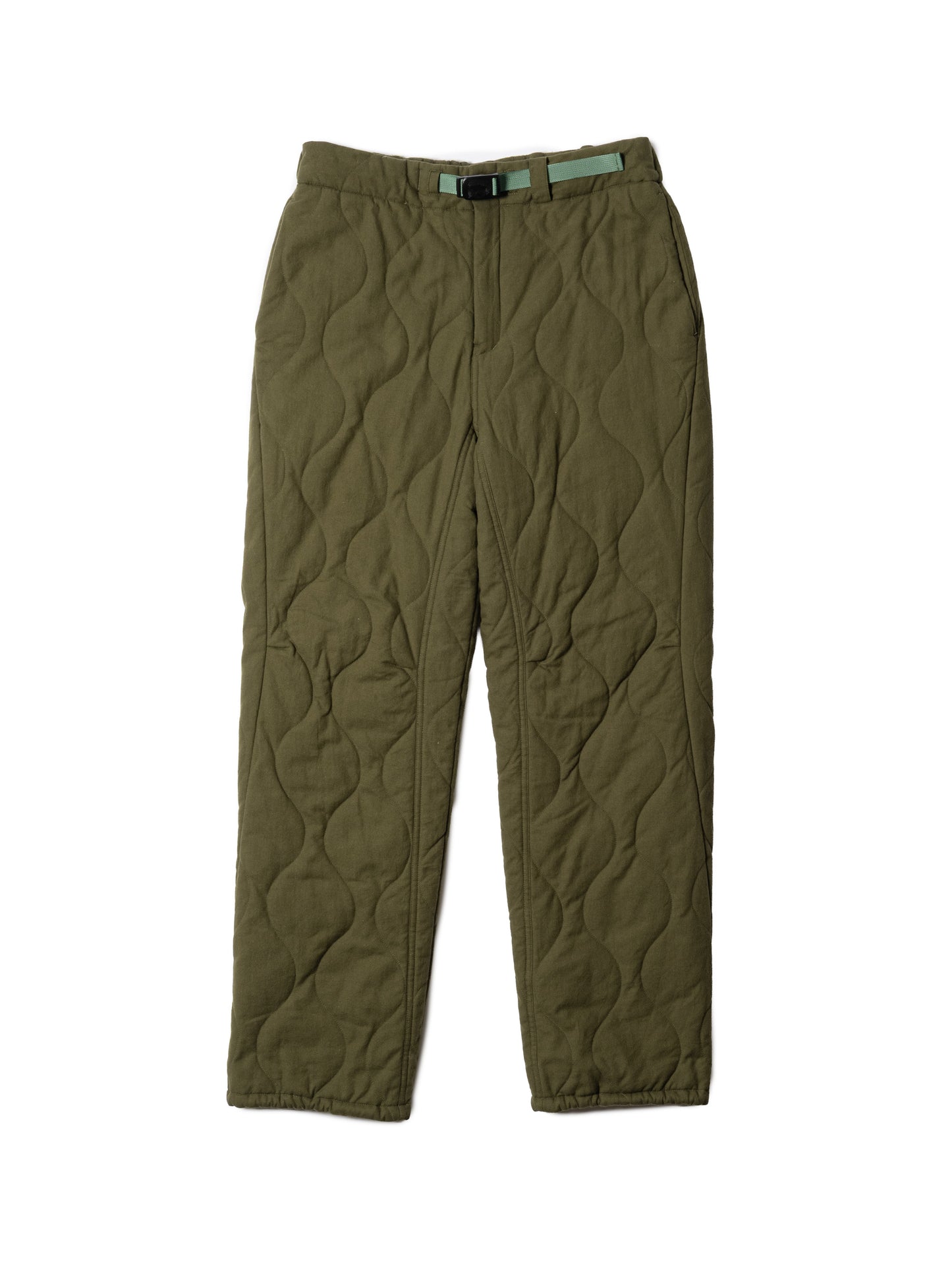 ORGANIZED EASY QUILTED PANTS / COTTON PEACH SKIN TWILL