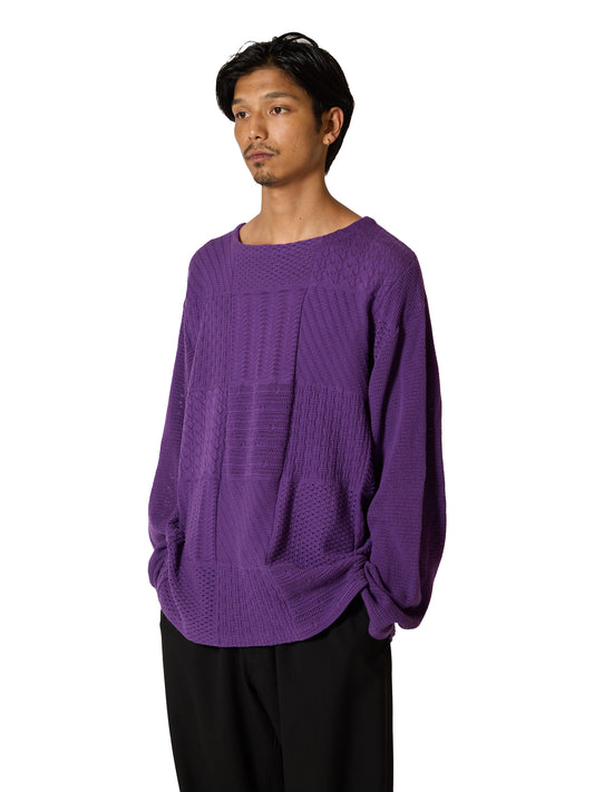 ORGANIZED BORDER SWEATER / COTTON YARN