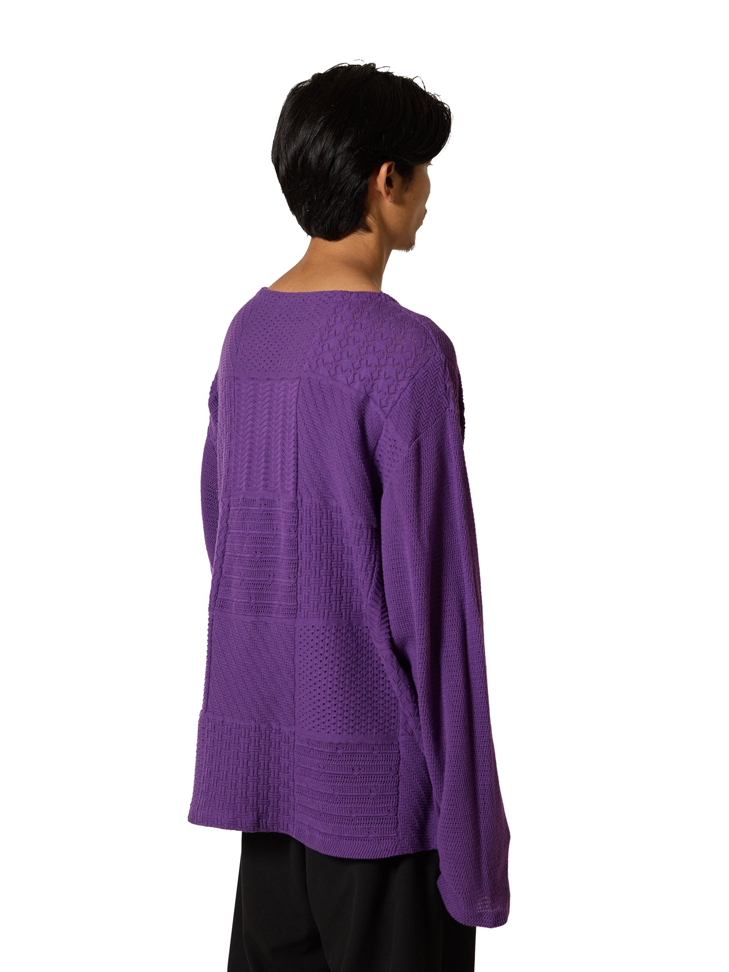 ORGANIZED BORDER SWEATER / COTTON YARN